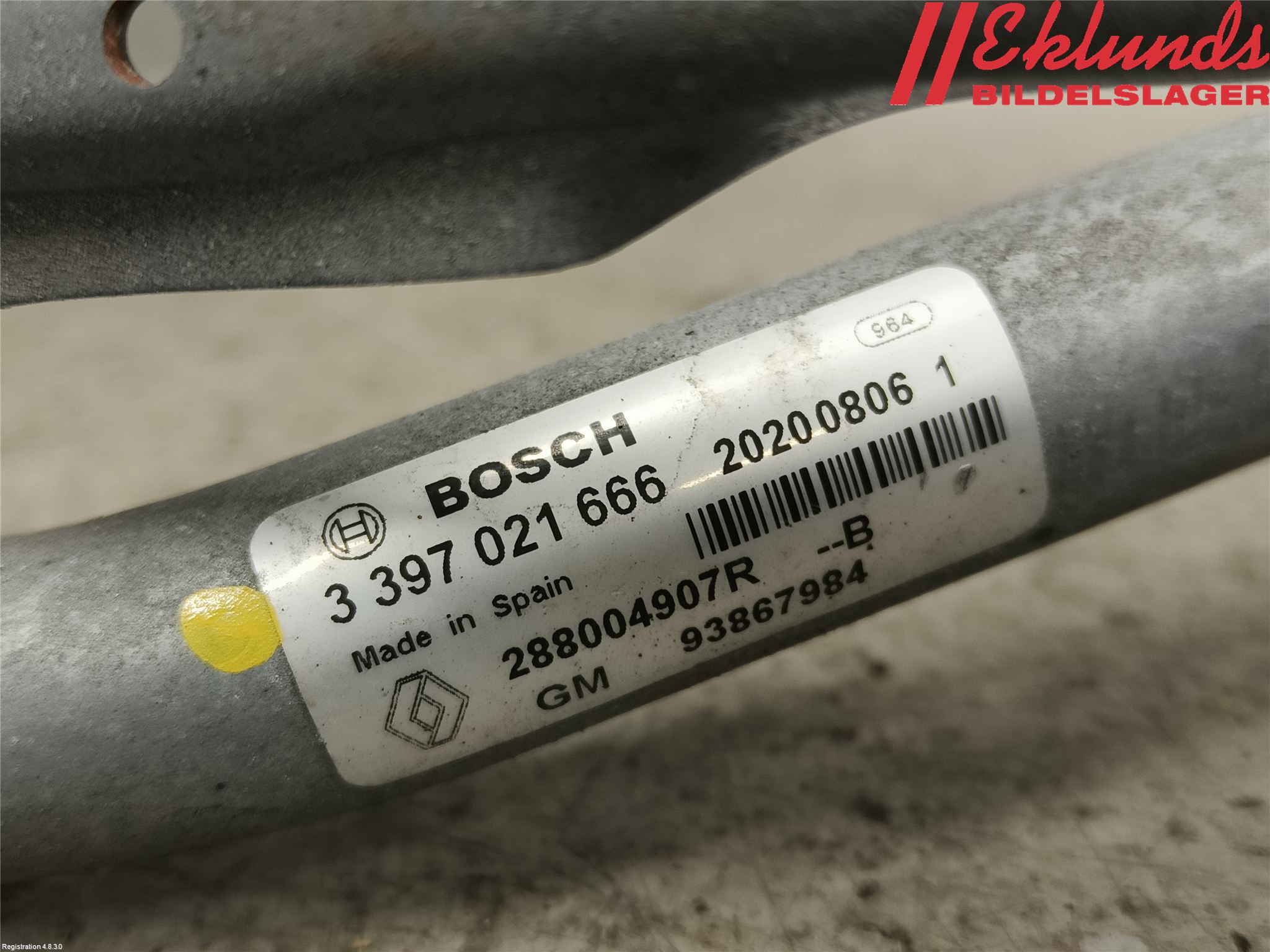 Fiat TALENTO 16- Torkarmekanism Vindruta