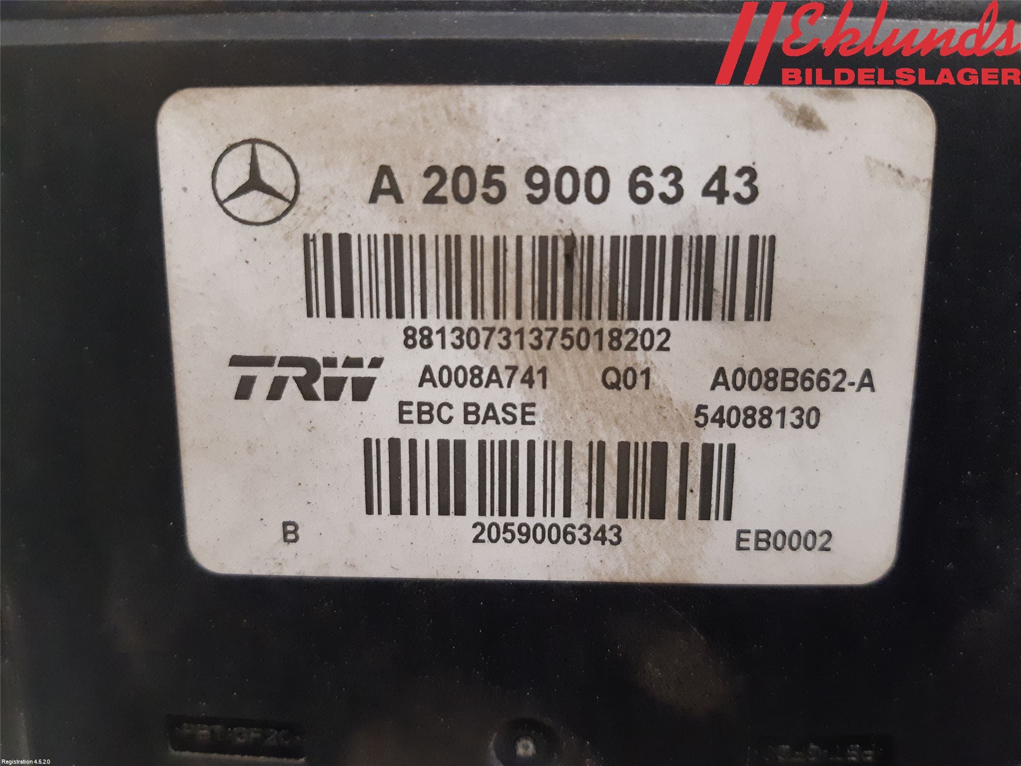 Mercedes-Benz MB C-KLASS (W205) 14-21 Abs Hydraulaggregat