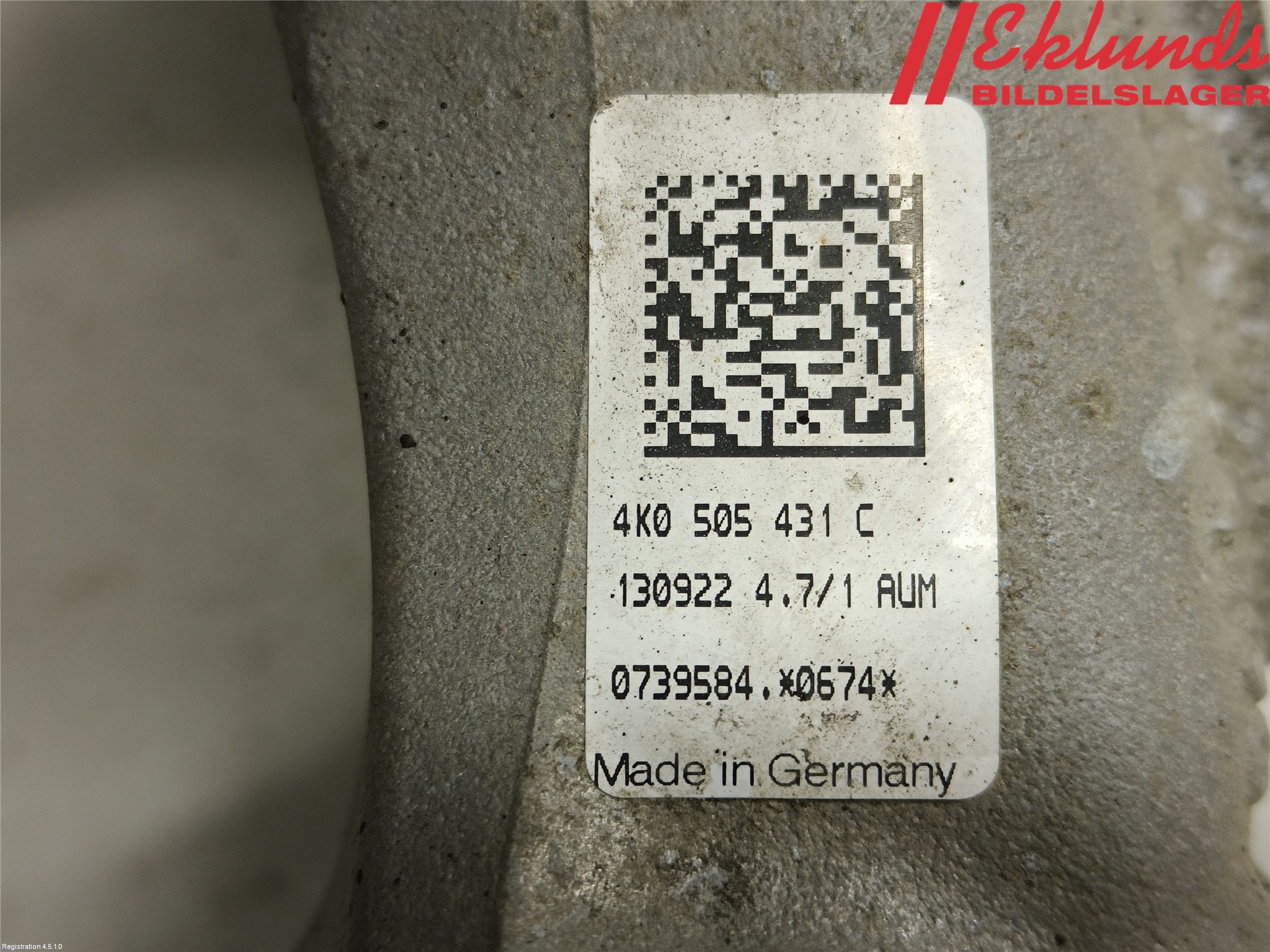 Audi A6 F2/C8 19- Hjullagerhus-Spindel Vä B