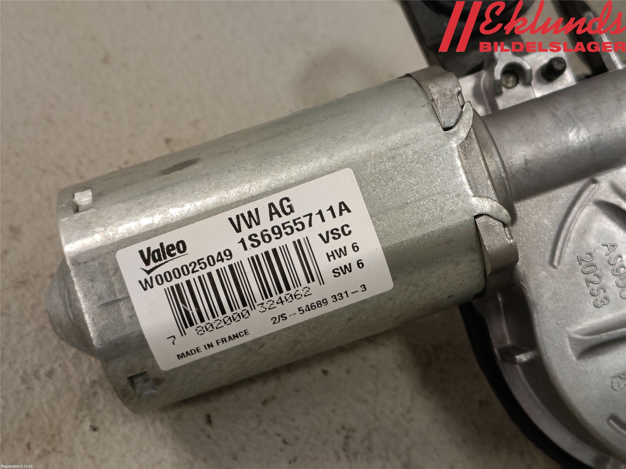 Volkswagen VW UP! / E-UP! Torkarmotor Baklucka