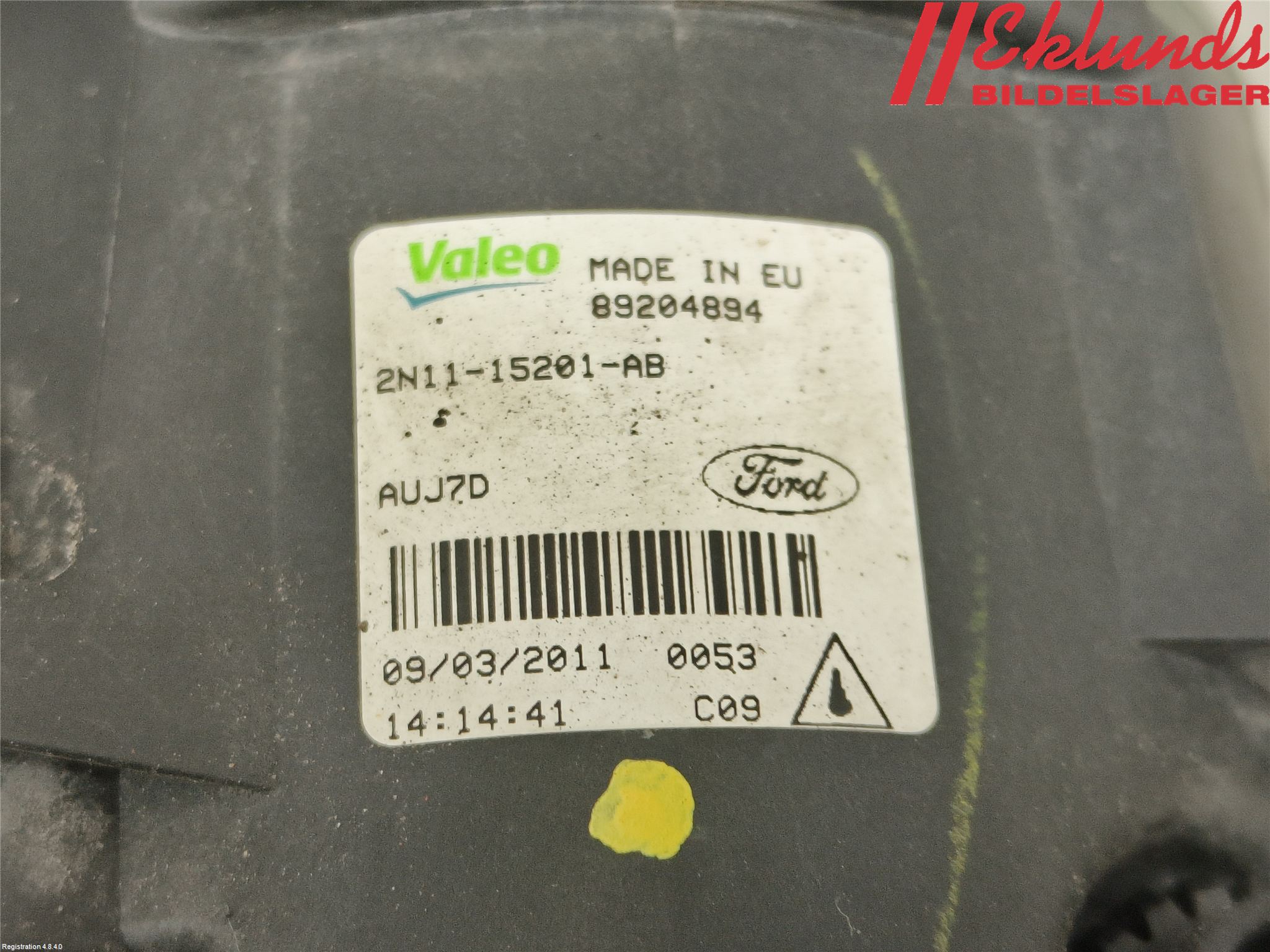 Ford FIESTA 09-12 Dimljus-Varselljus Fram