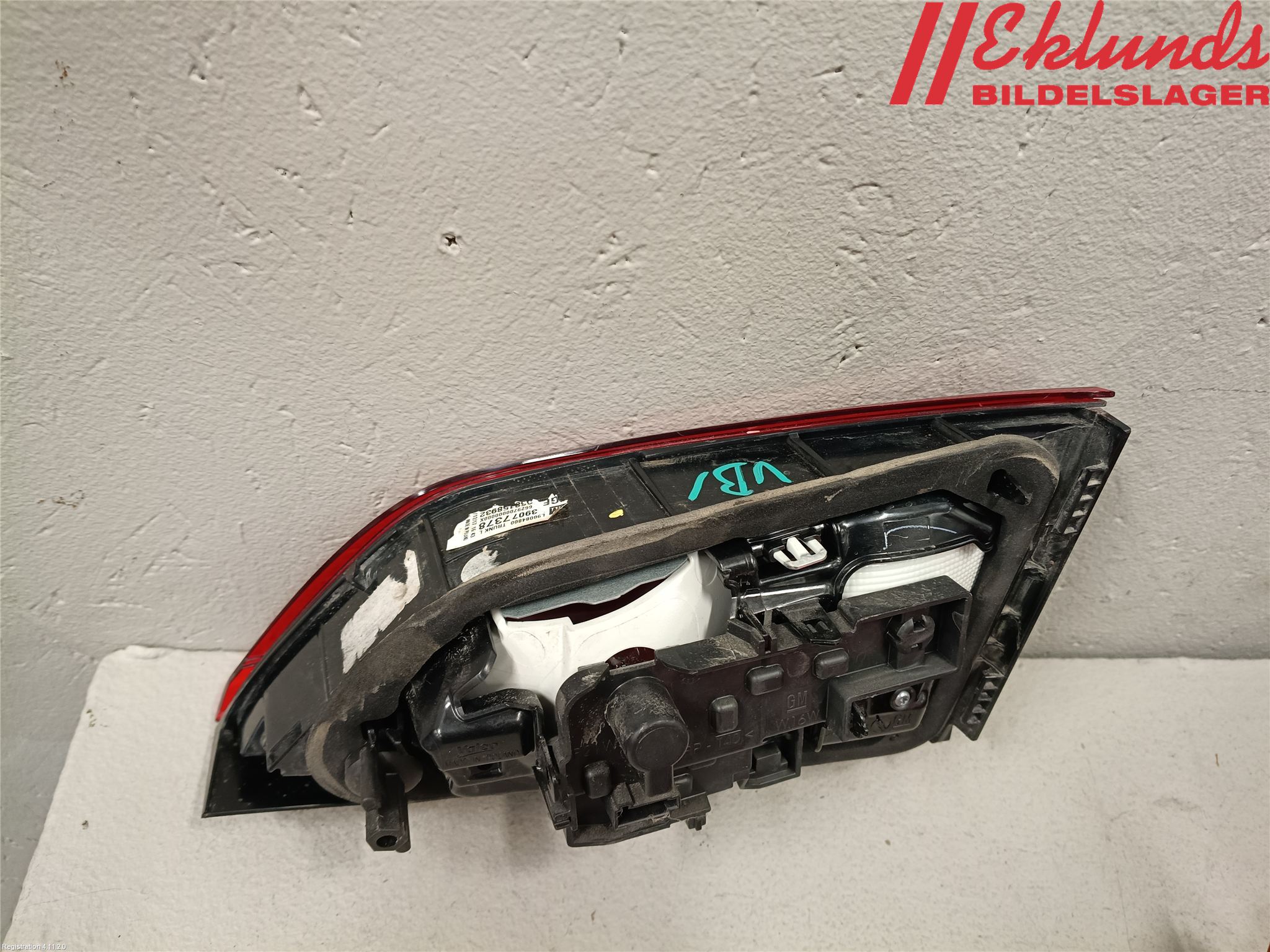 Opel ASTRA K 16-22 Bakljus Lucka Vä