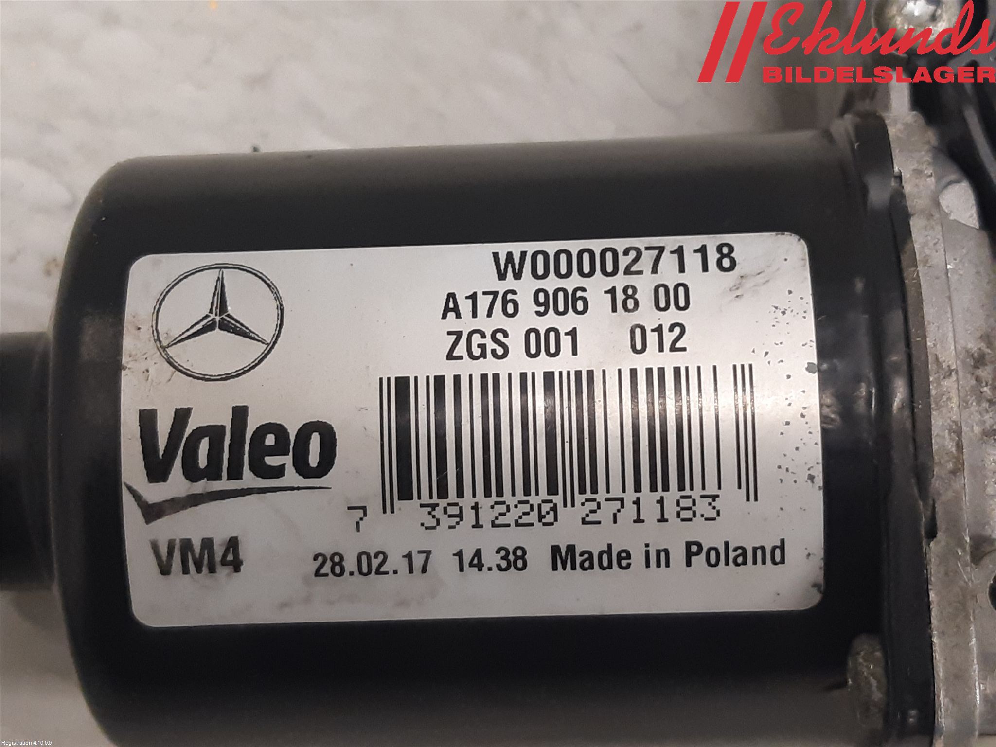 Mercedes-Benz MB CLA-KLASS (C117/X117) 13-19 Torkarmotor Vindruta
