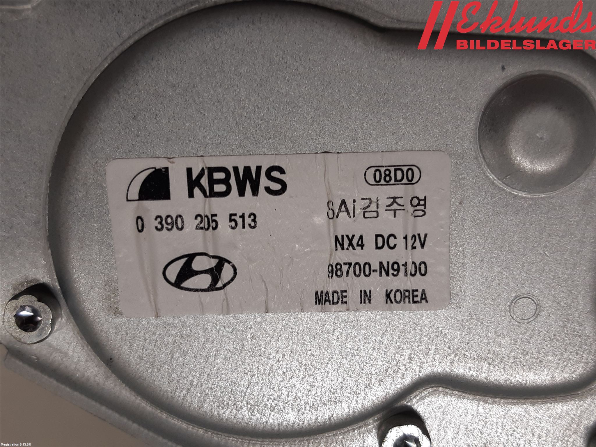 Hyundai TUCSON 05- Torkarmotor Baklucka