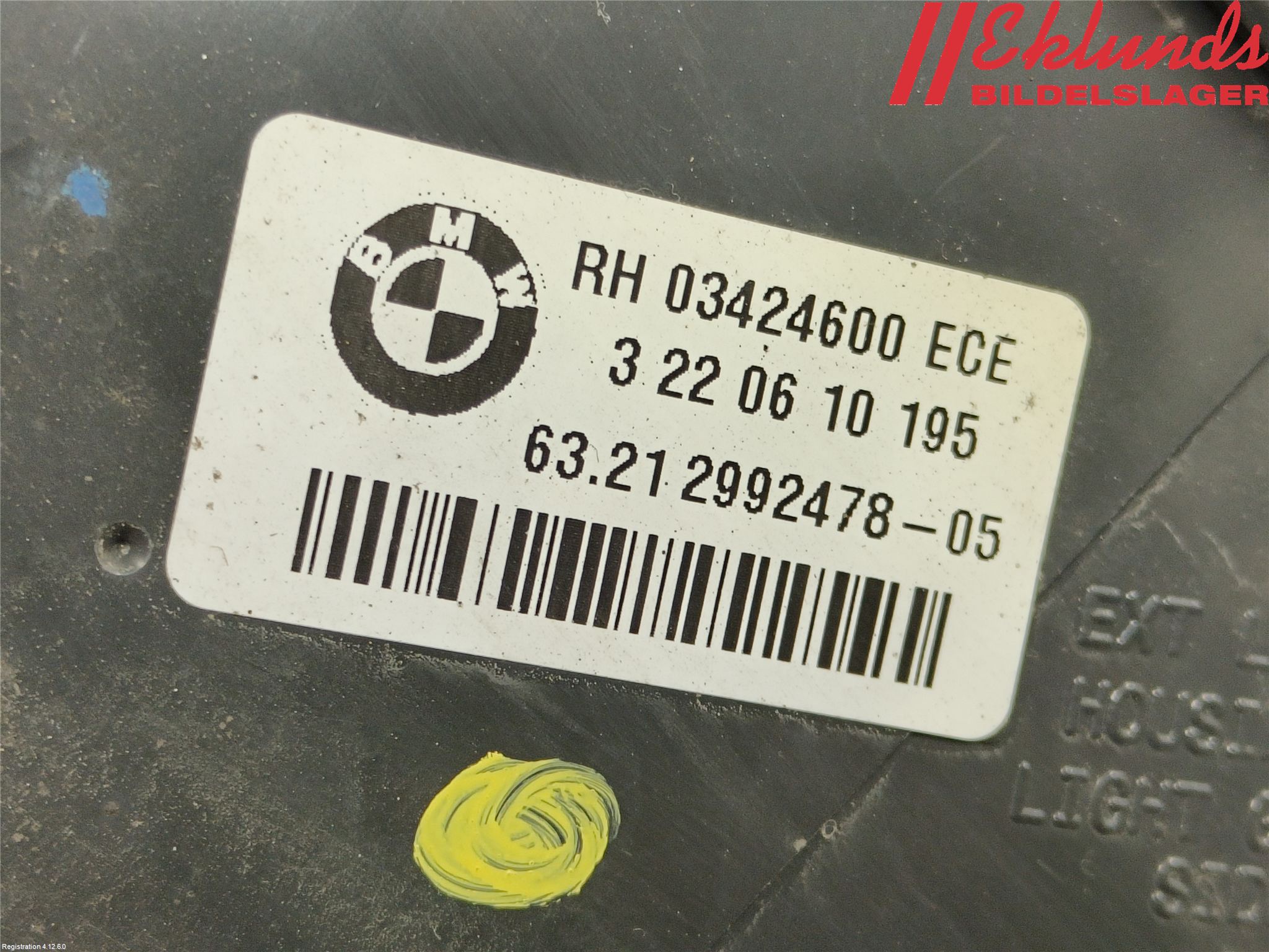 BMW X1 E84 10-15 Bakljus Höger