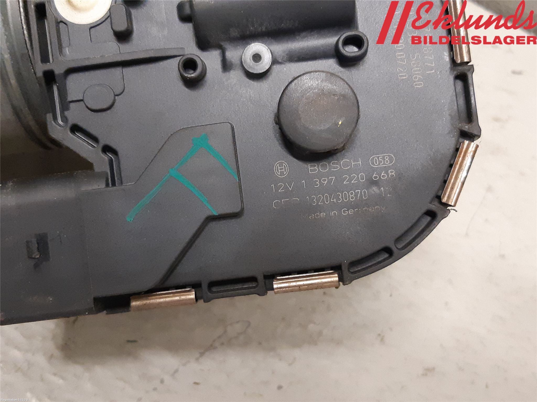 Volvo V70 14-16 Torkarmotor Vindruta