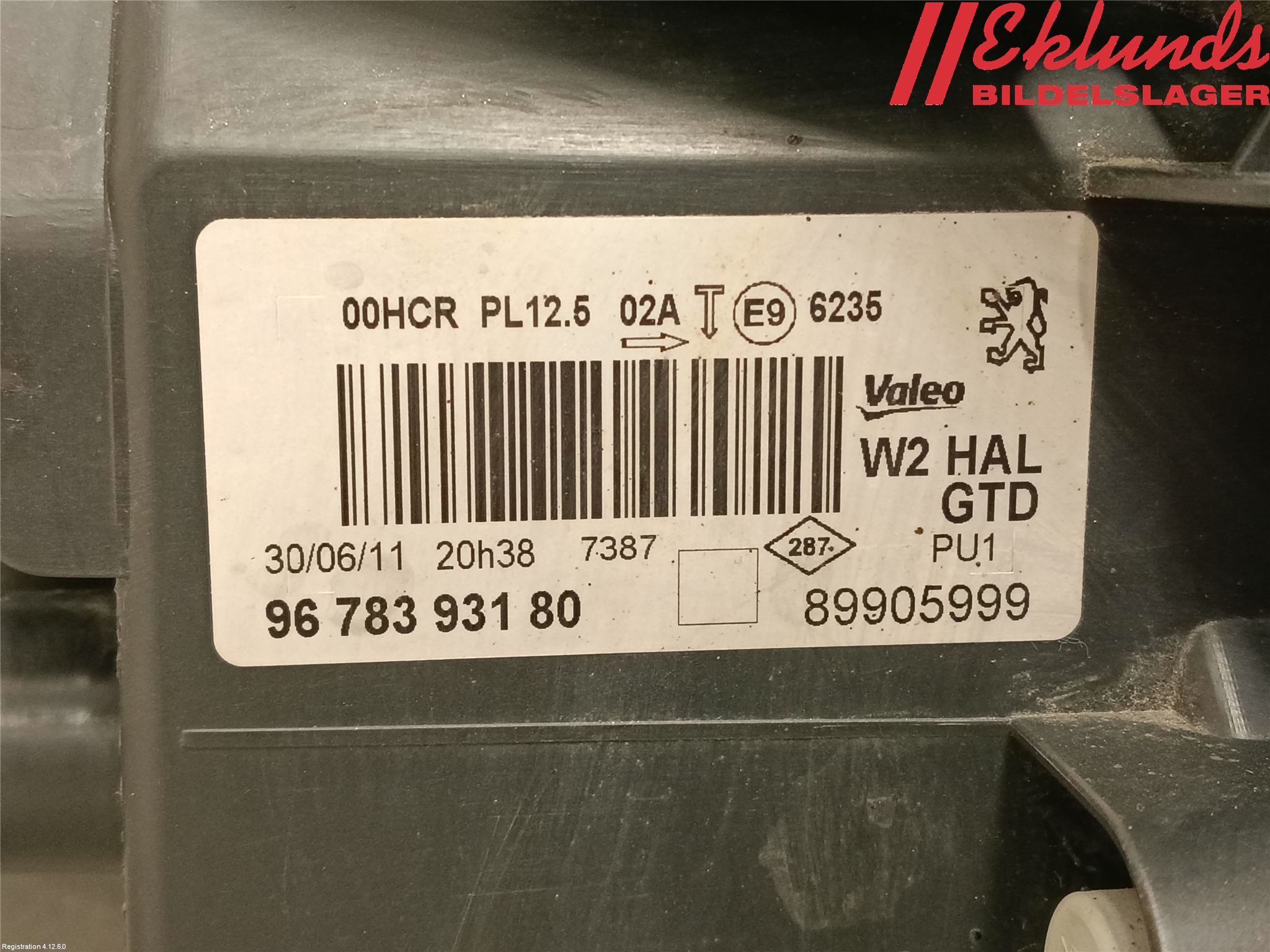 Peugeot 508 11-18 Strålkastare Vänster