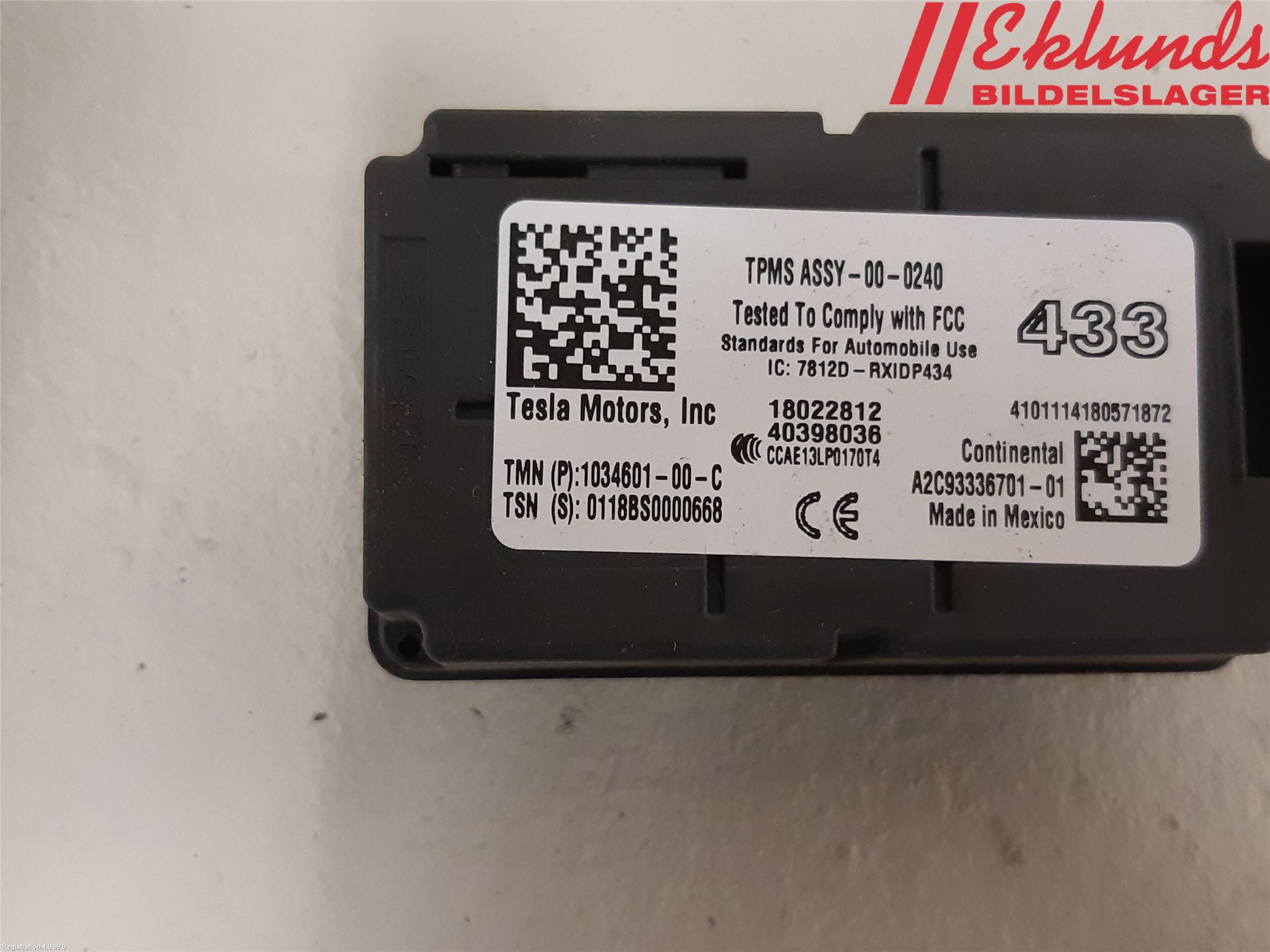 Tesla MODEL S 13- Styrenhet Övrigt