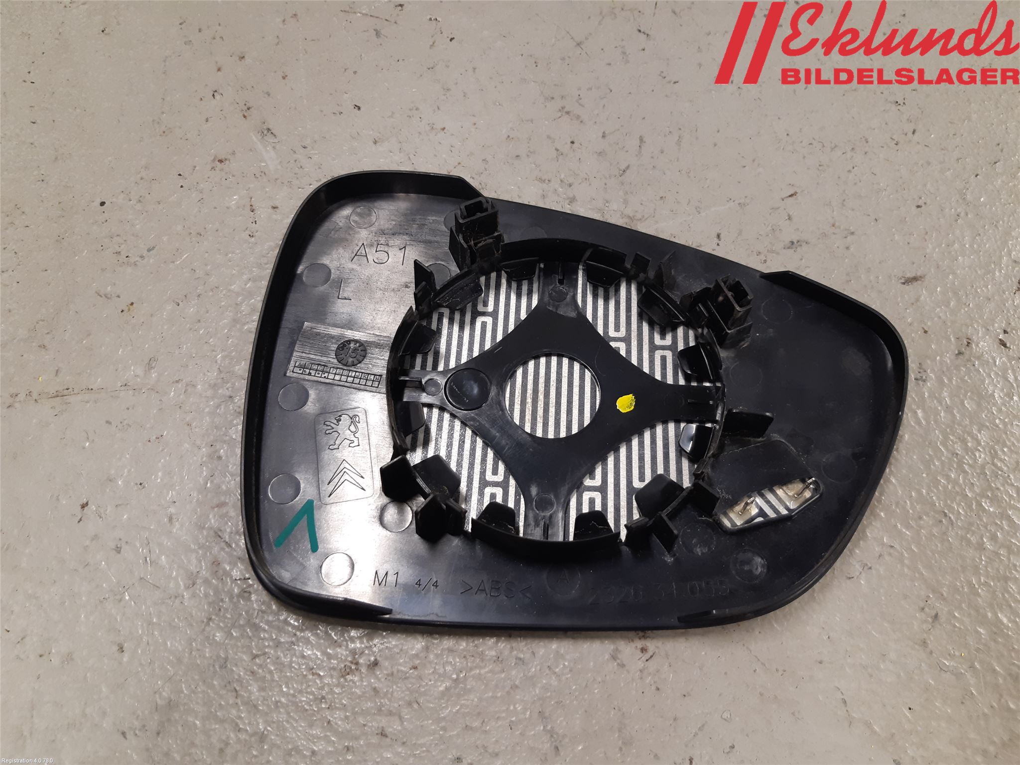 Citroen C3 10-17 Spegelglas Vä