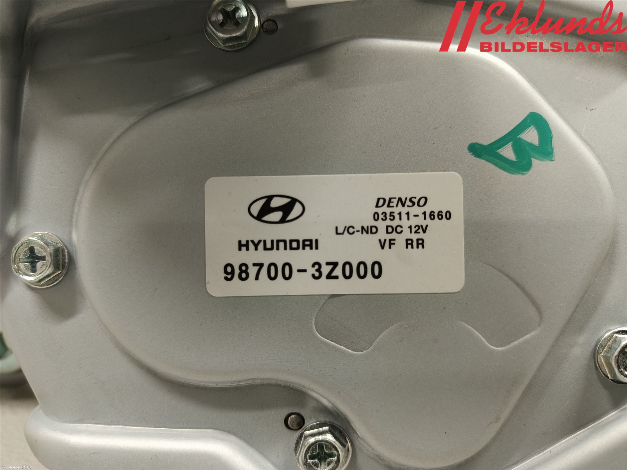 Hyundai i40 08-15 Torkarmotor Baklucka