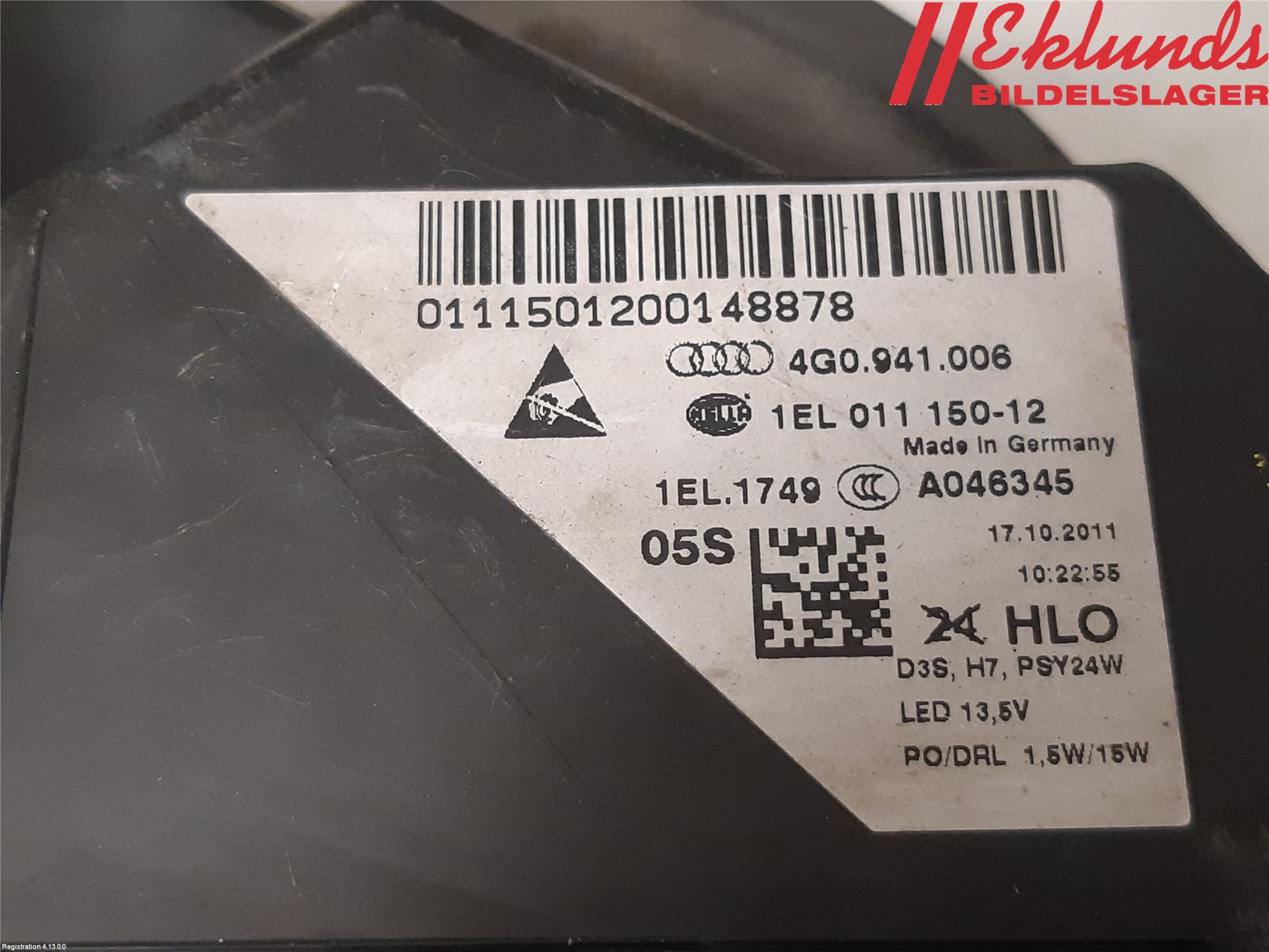 Audi A6/S6 4G 11-18 Strålkastare Höger