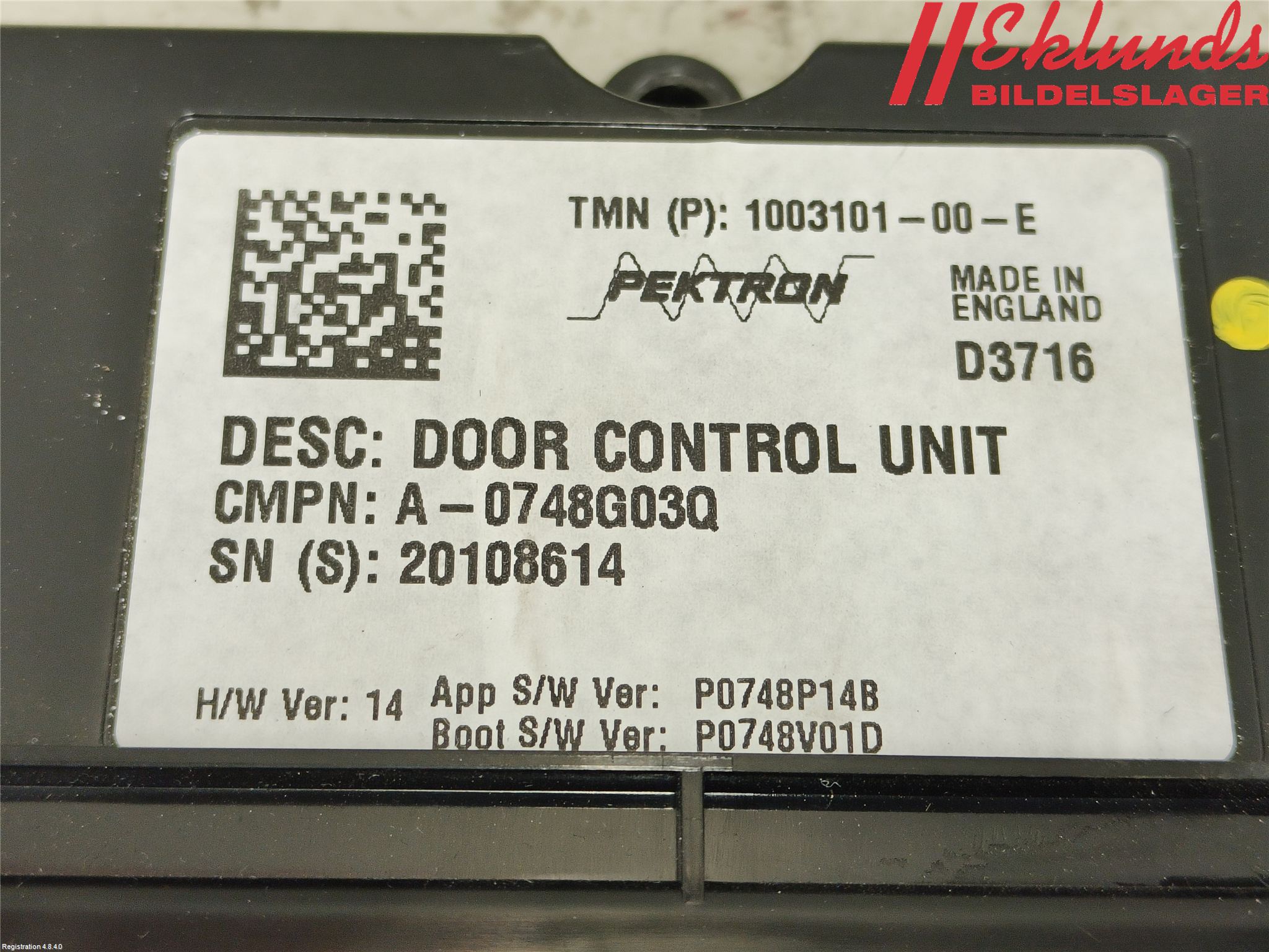 Tesla MODEL S 13- Styrenhet Dörr