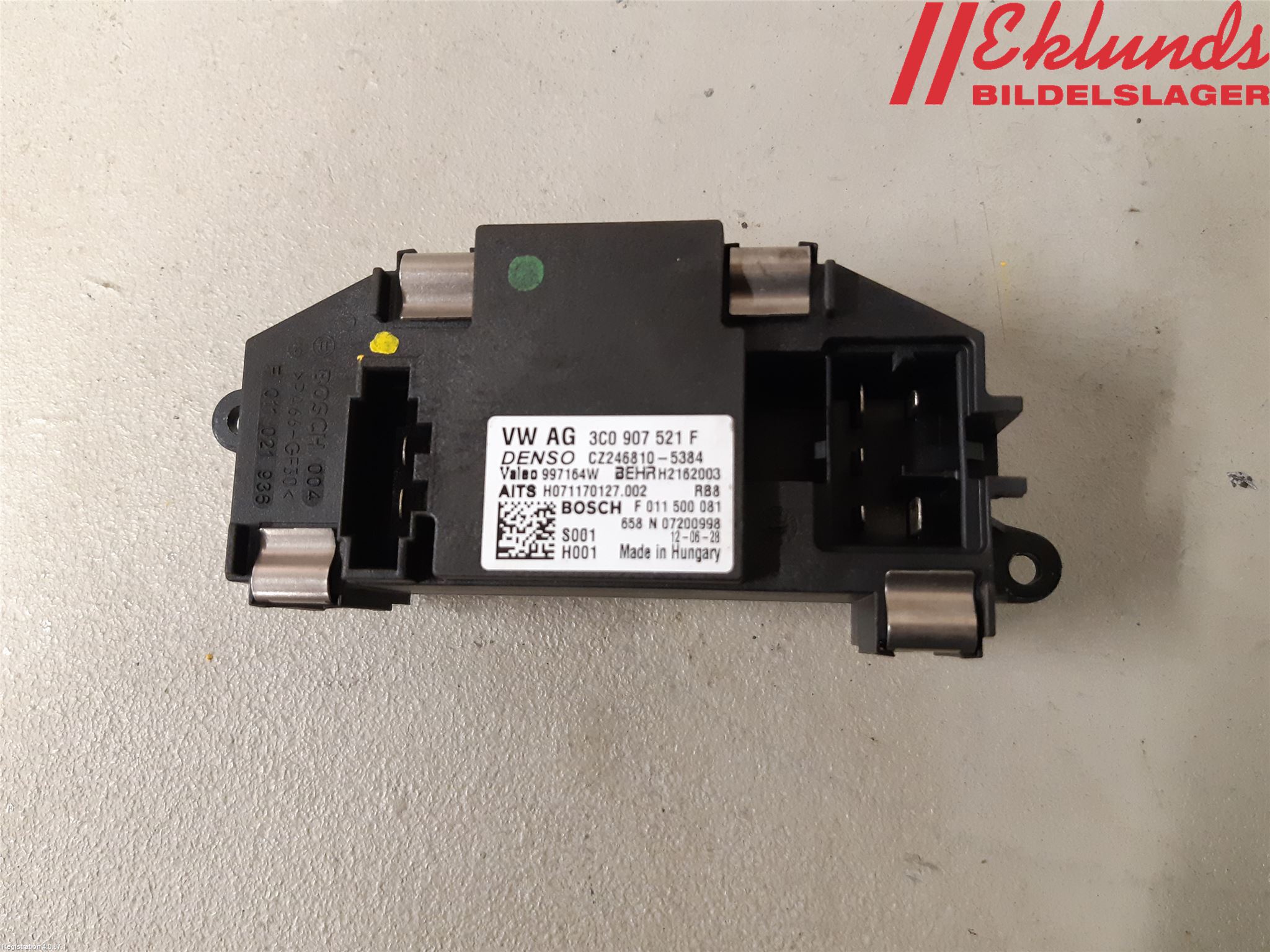 Volkswagen VW PASSAT 11-14 Värmefläktsmotstånd
