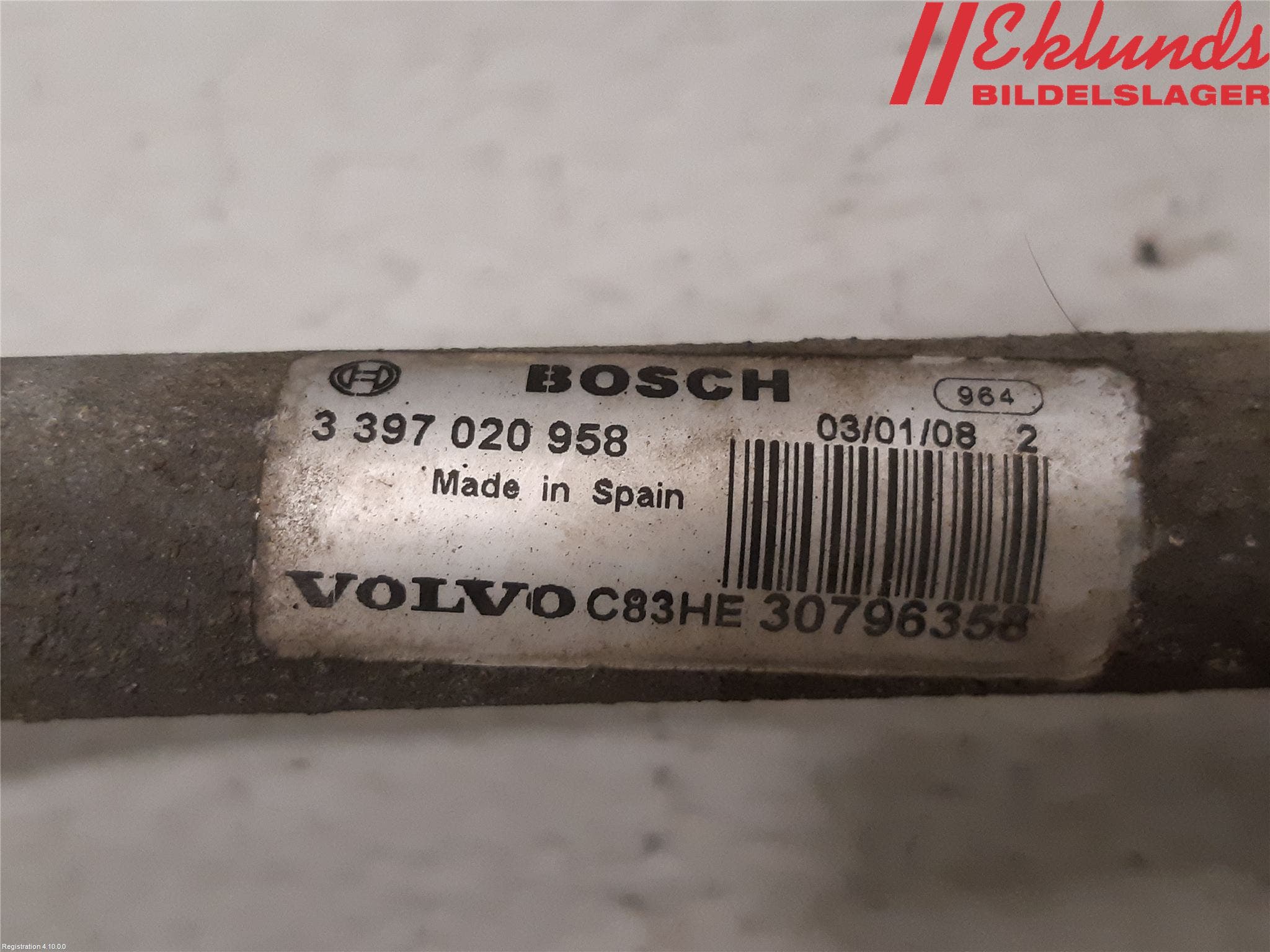 Volvo V70 08-13 Torkarmekanism Vindruta