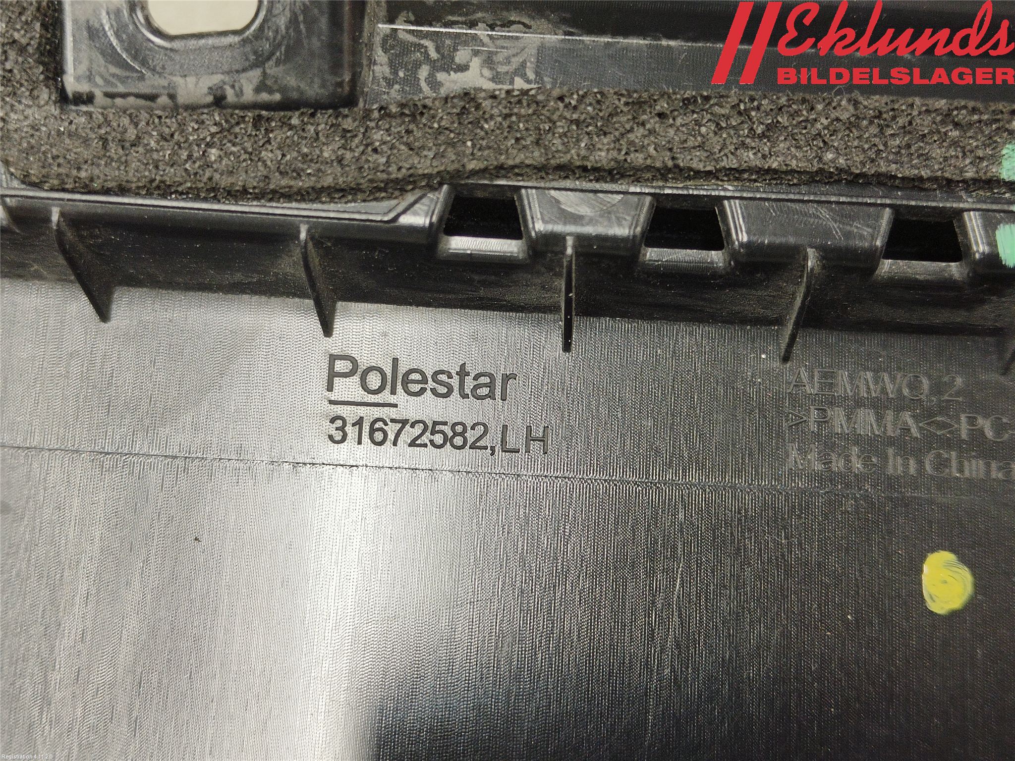 Polestar 2 20- Dörr Dekorlist Bak Vä