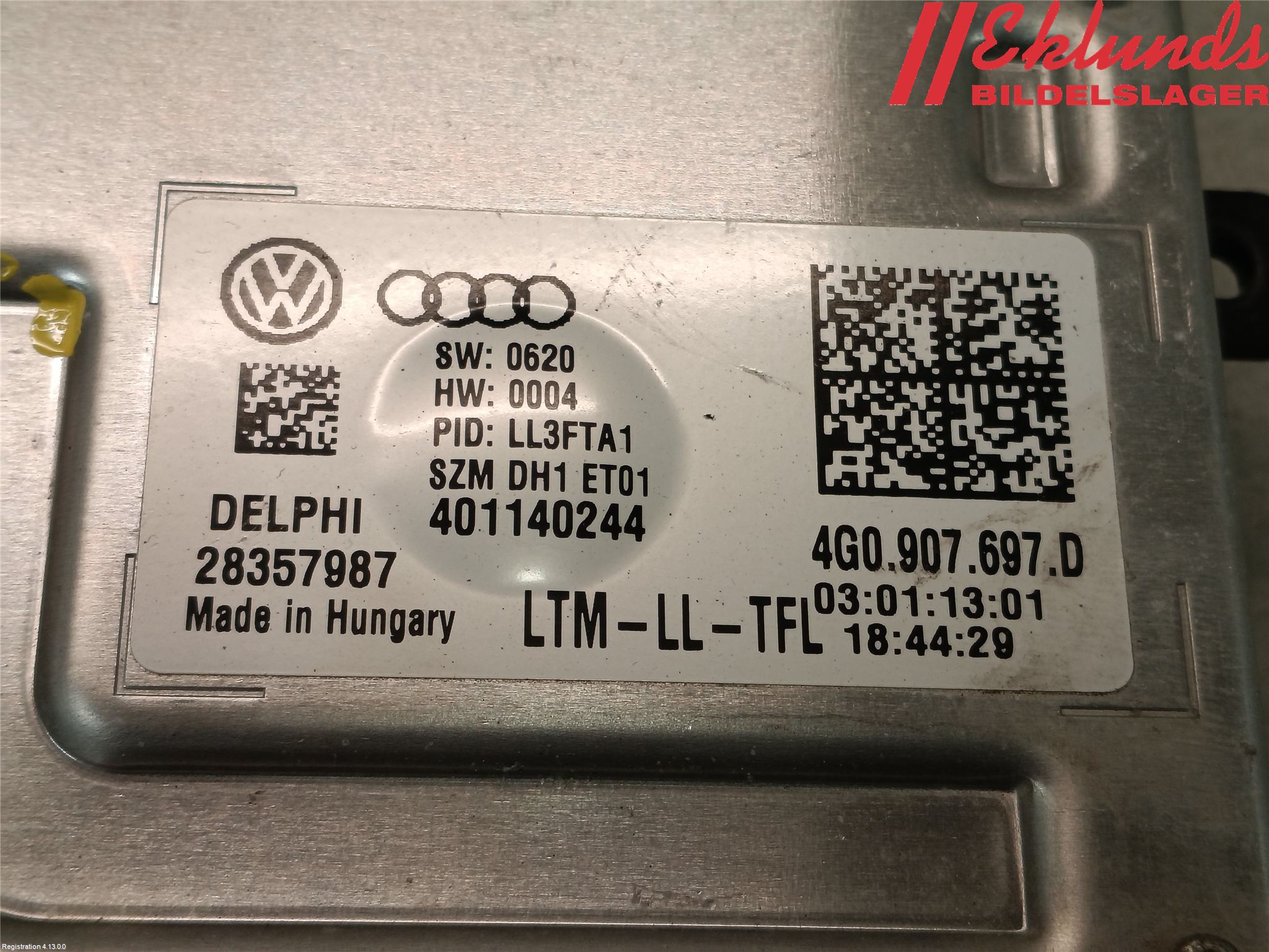 Audi A4 12-15 Styrenhet Strålkastare