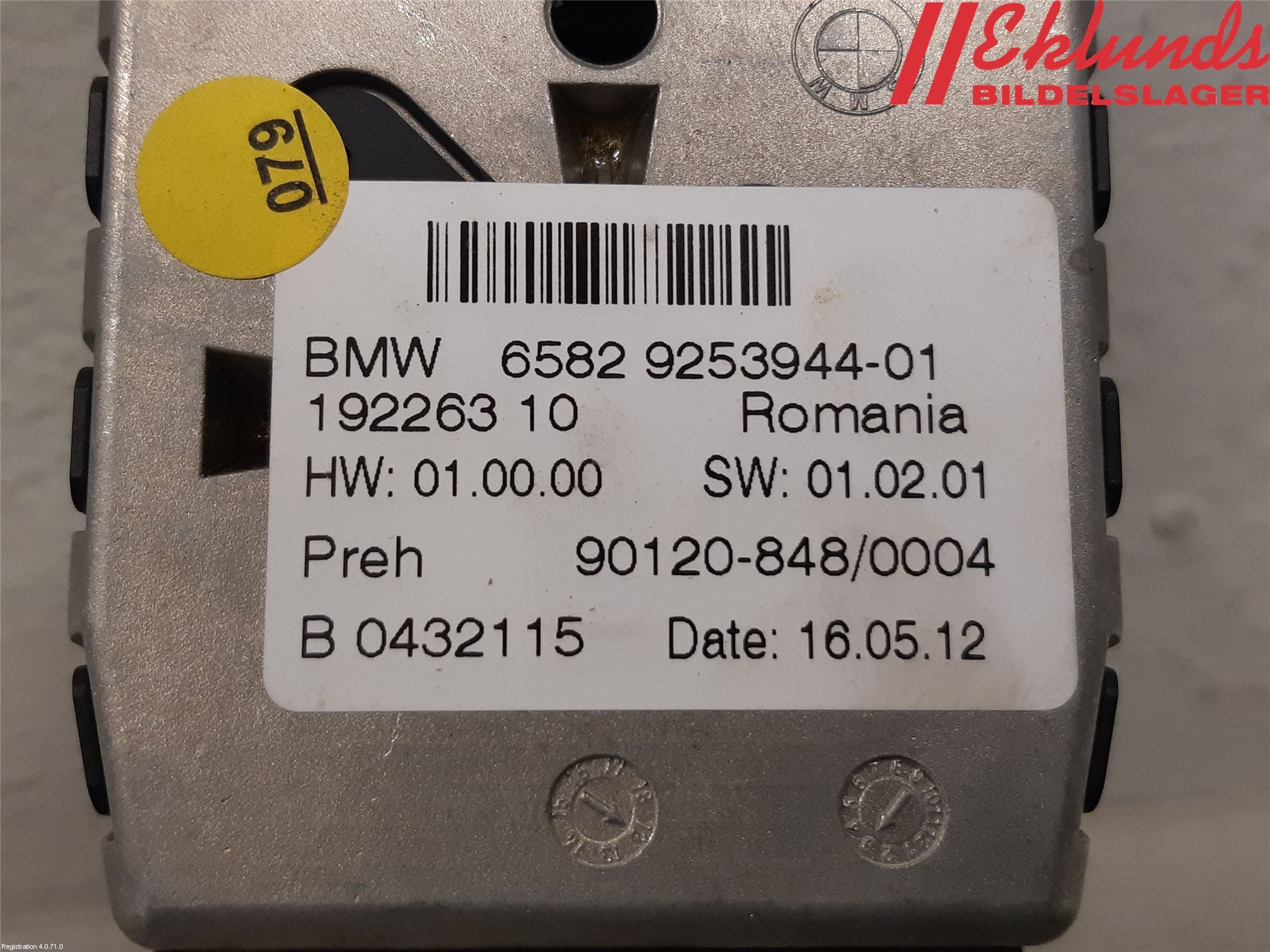 BMW 5 F10/F11/F18 09-17 Strömställare Multifunktion