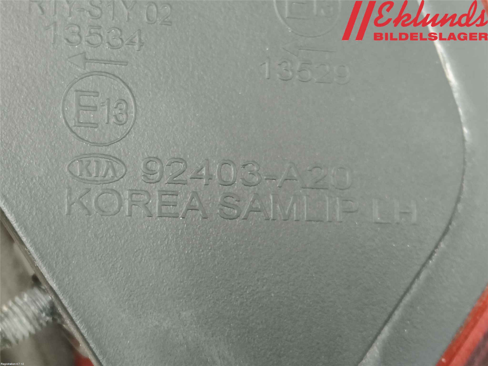 Kia CEED 12-18 Bakljus Lucka Vä