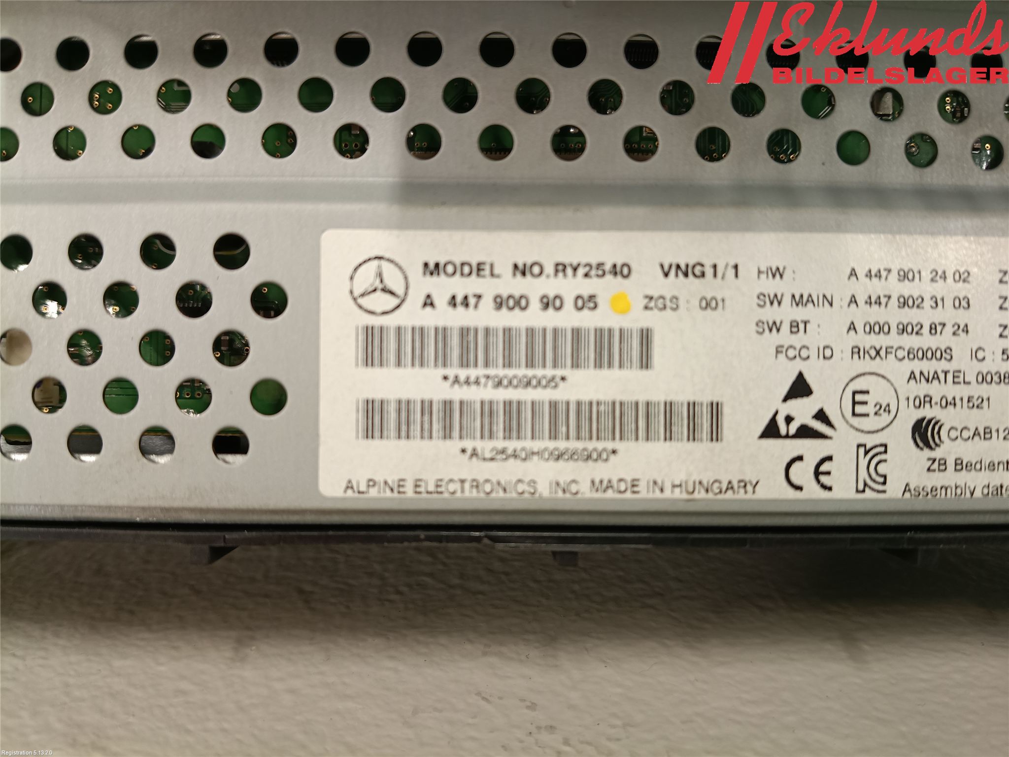 Mercedes-Benz MB VITO/V-KLASS (W640,W447,W448) 14- Cd Radio - Multimediapanel
