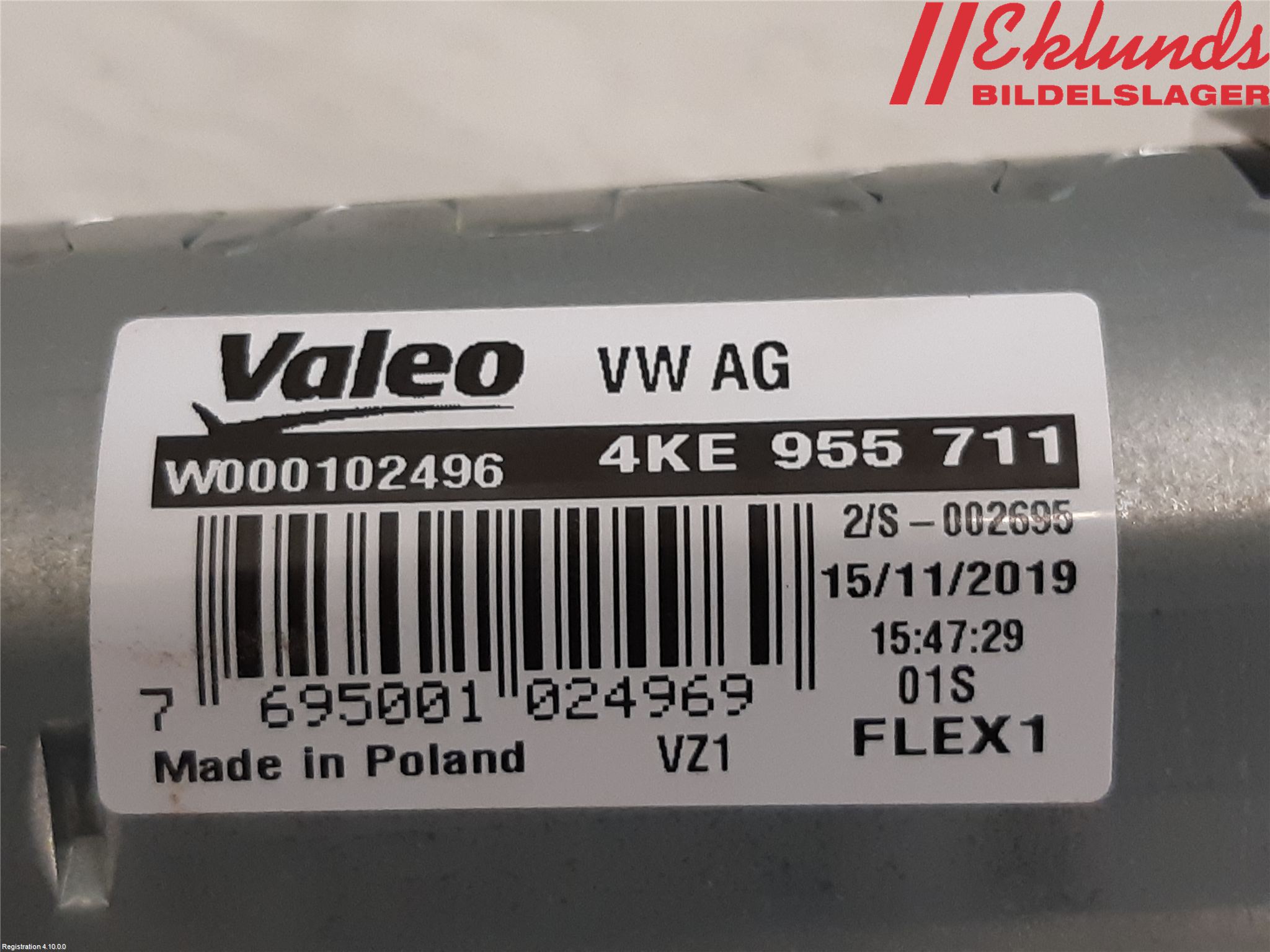 Audi A4/S4 B9 20- Torkarmotor Baklucka