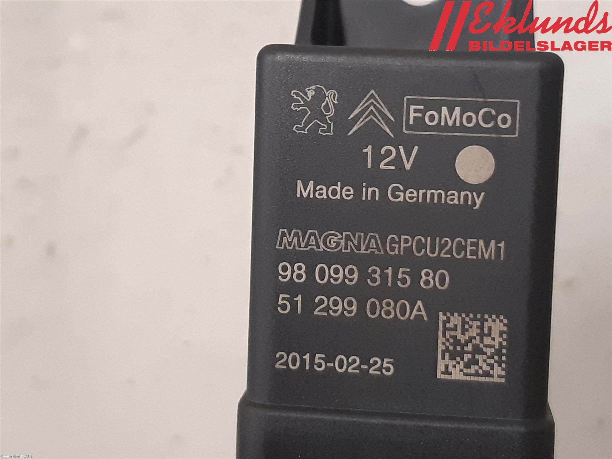 Volvo V40 12-19 Relä Glödning Diesel