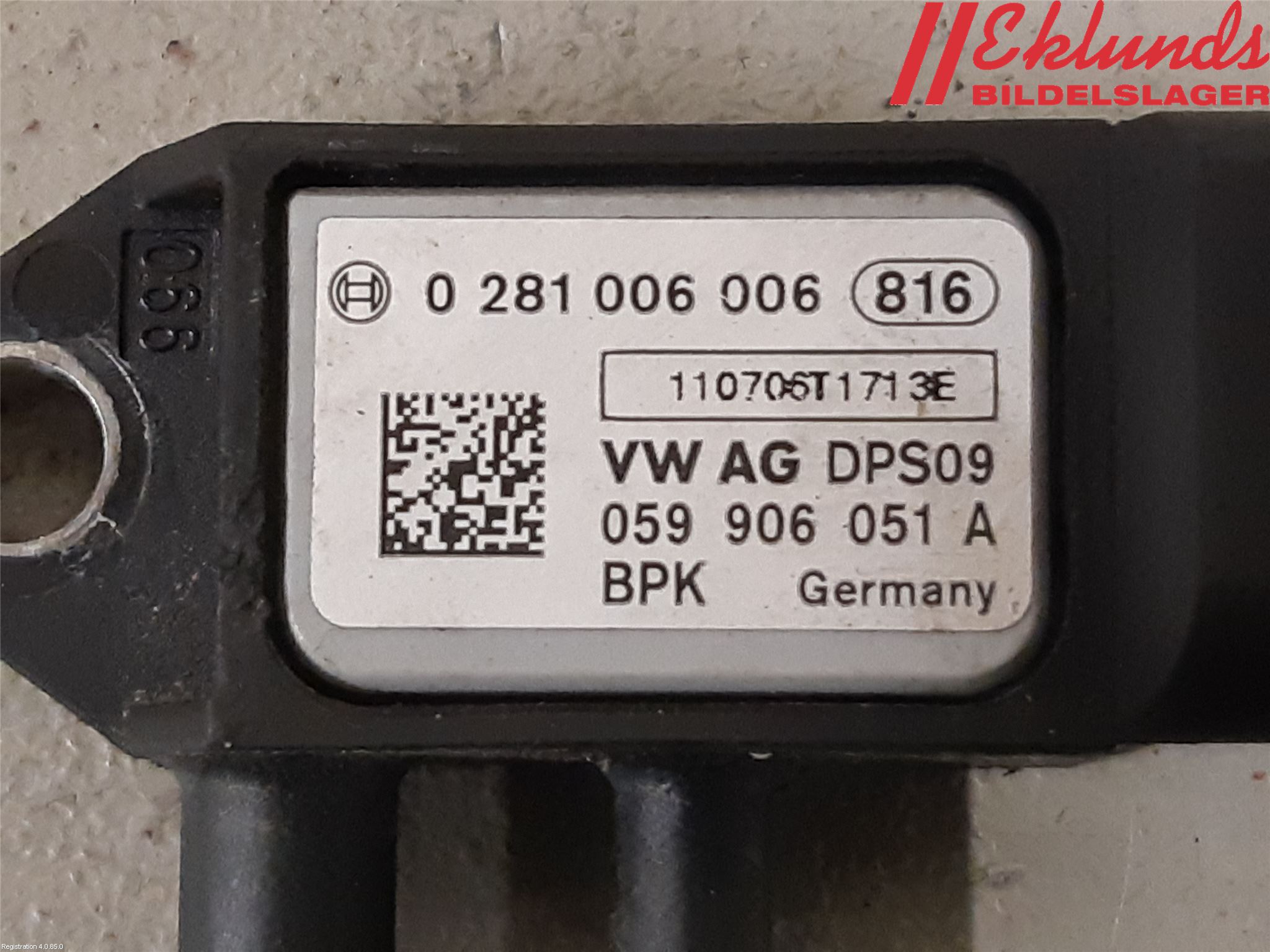 Audi A4/S4 08-11 Givare Temp-Tryck Avgas