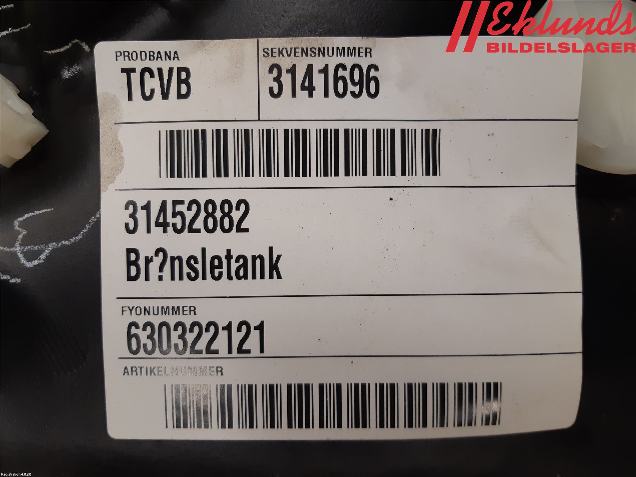 Volvo XC90/RECHARGE 16- Bränsletank