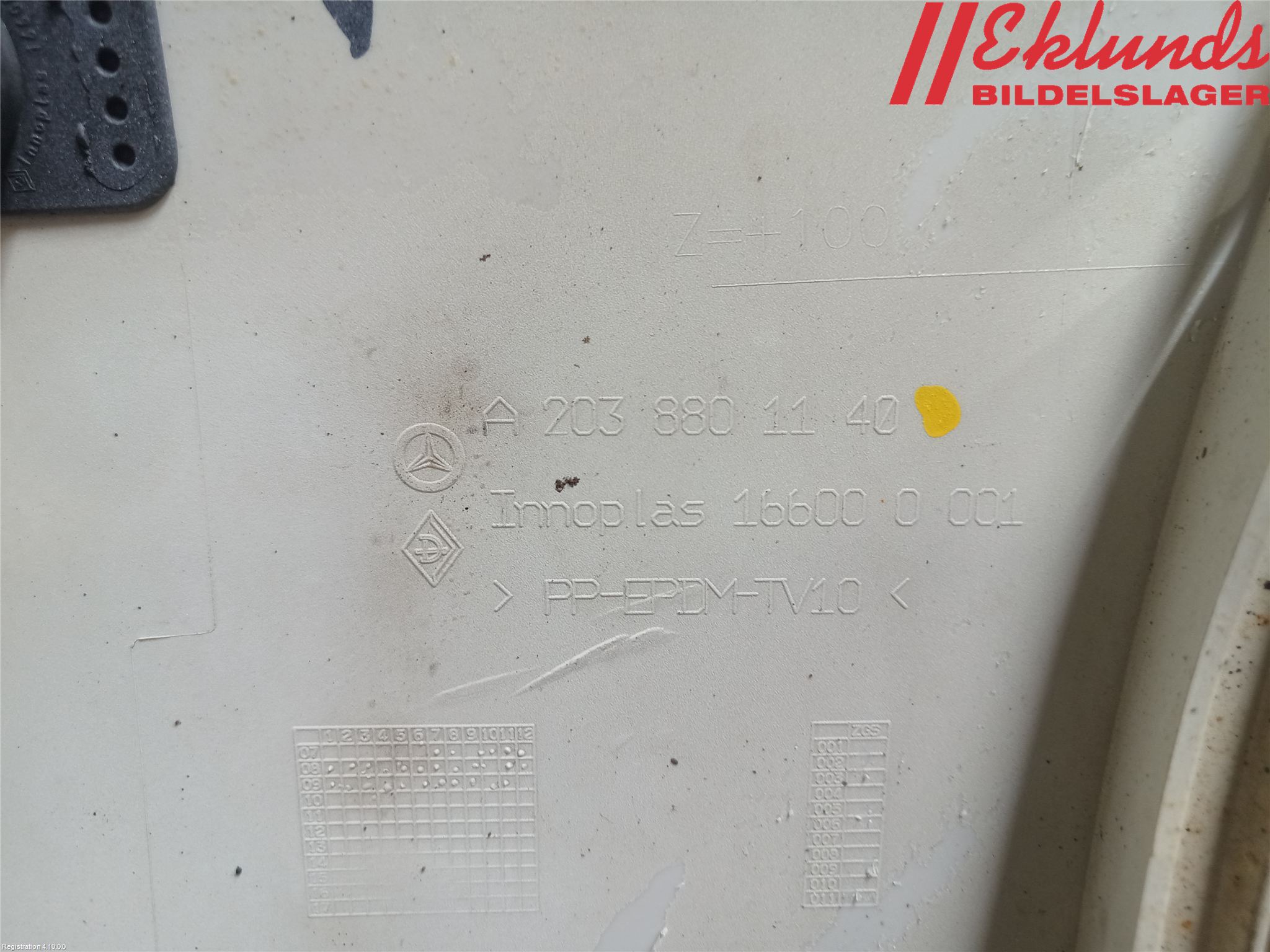 Mercedes-Benz MB CLC-KLASS (CL203) 08-11 Stötfångarbeklädnad Fram