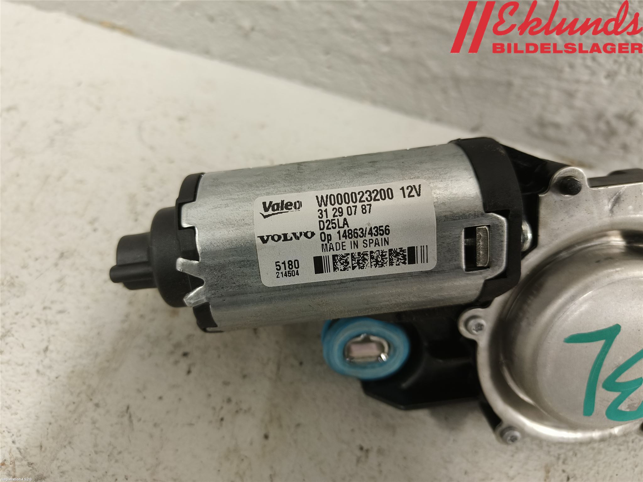 Volvo V70 08-13 Torkarmotor Baklucka