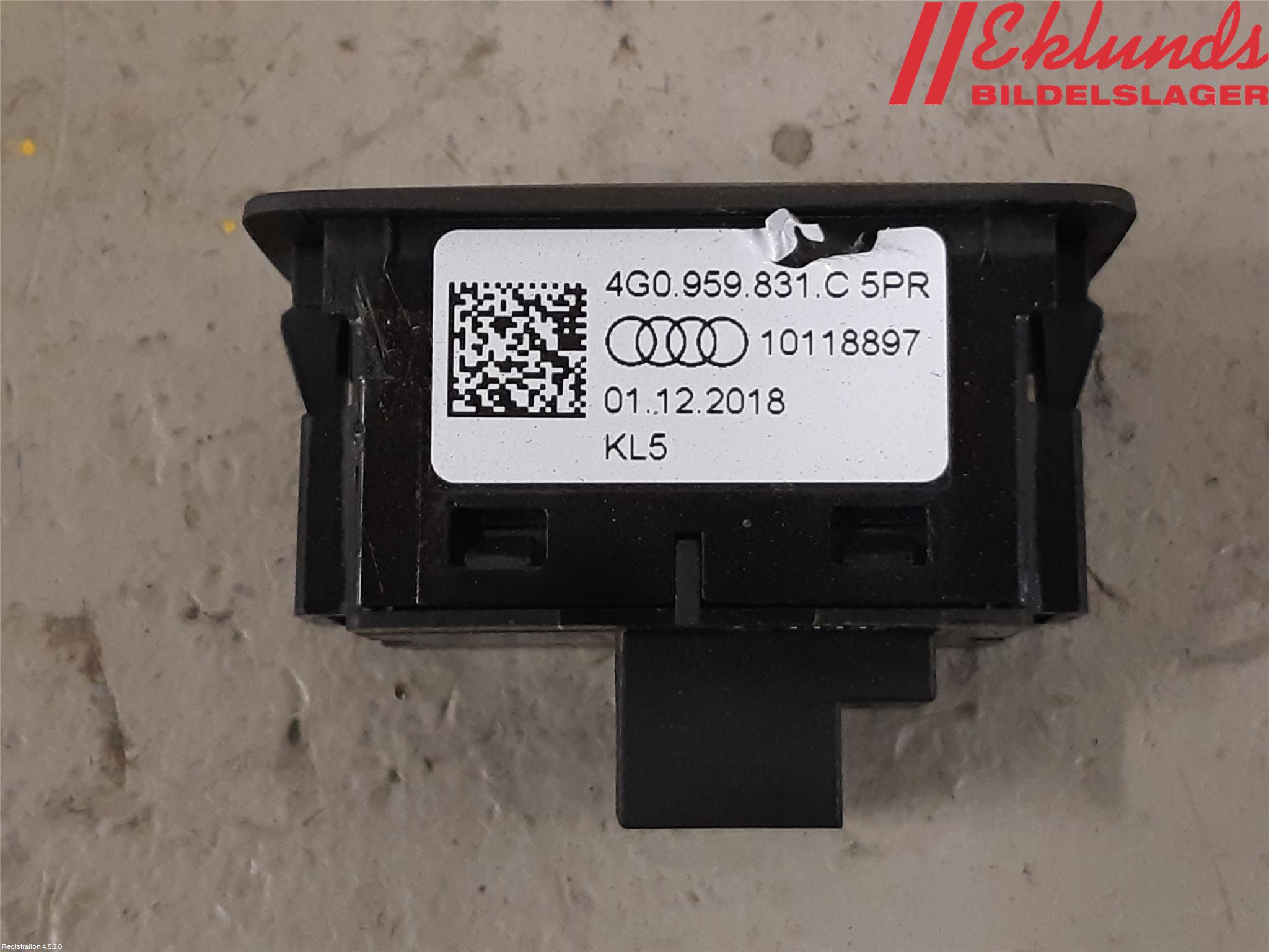 Audi A4/S4 B9 16-19 Strömställare Baklucka