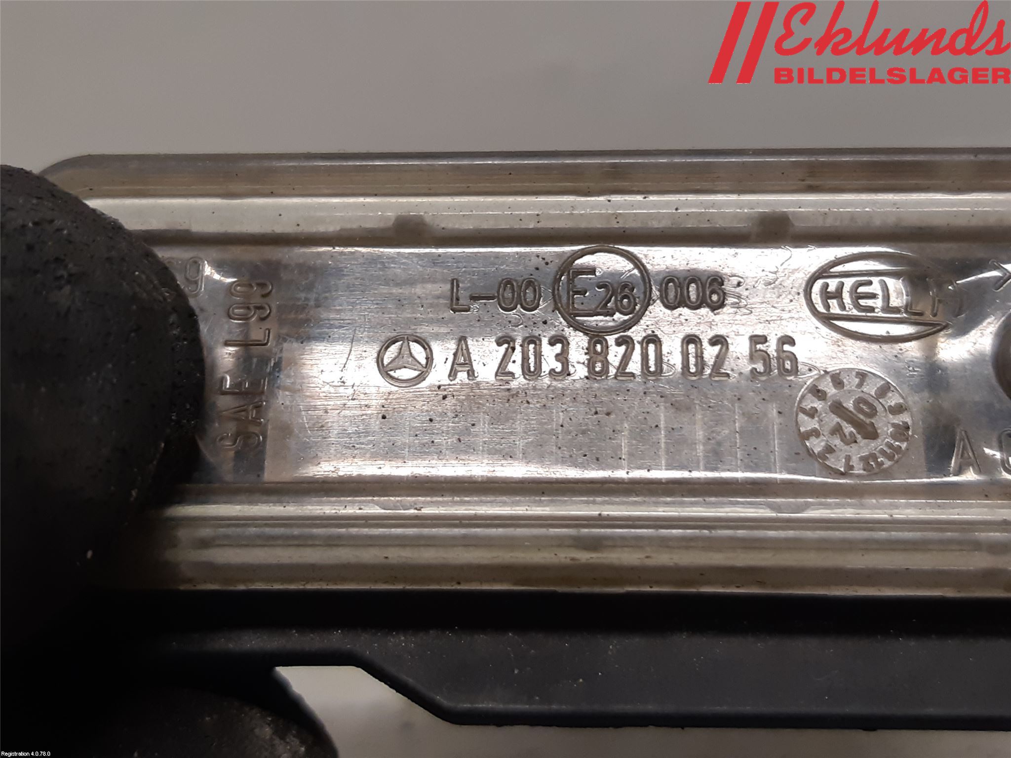 Mercedes-Benz MB E-KLASS (W211) 02-09 Skylt Belysning