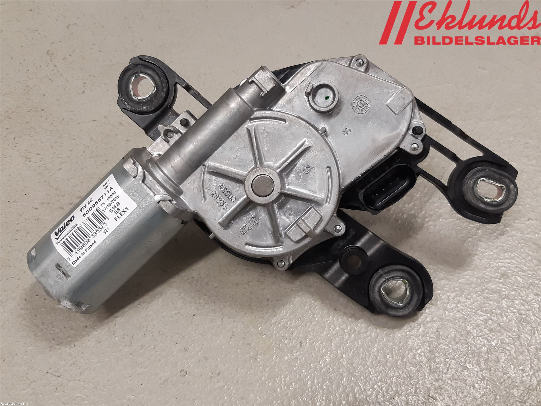 Volkswagen VW PASSAT 15-19 Torkarmotor Baklucka