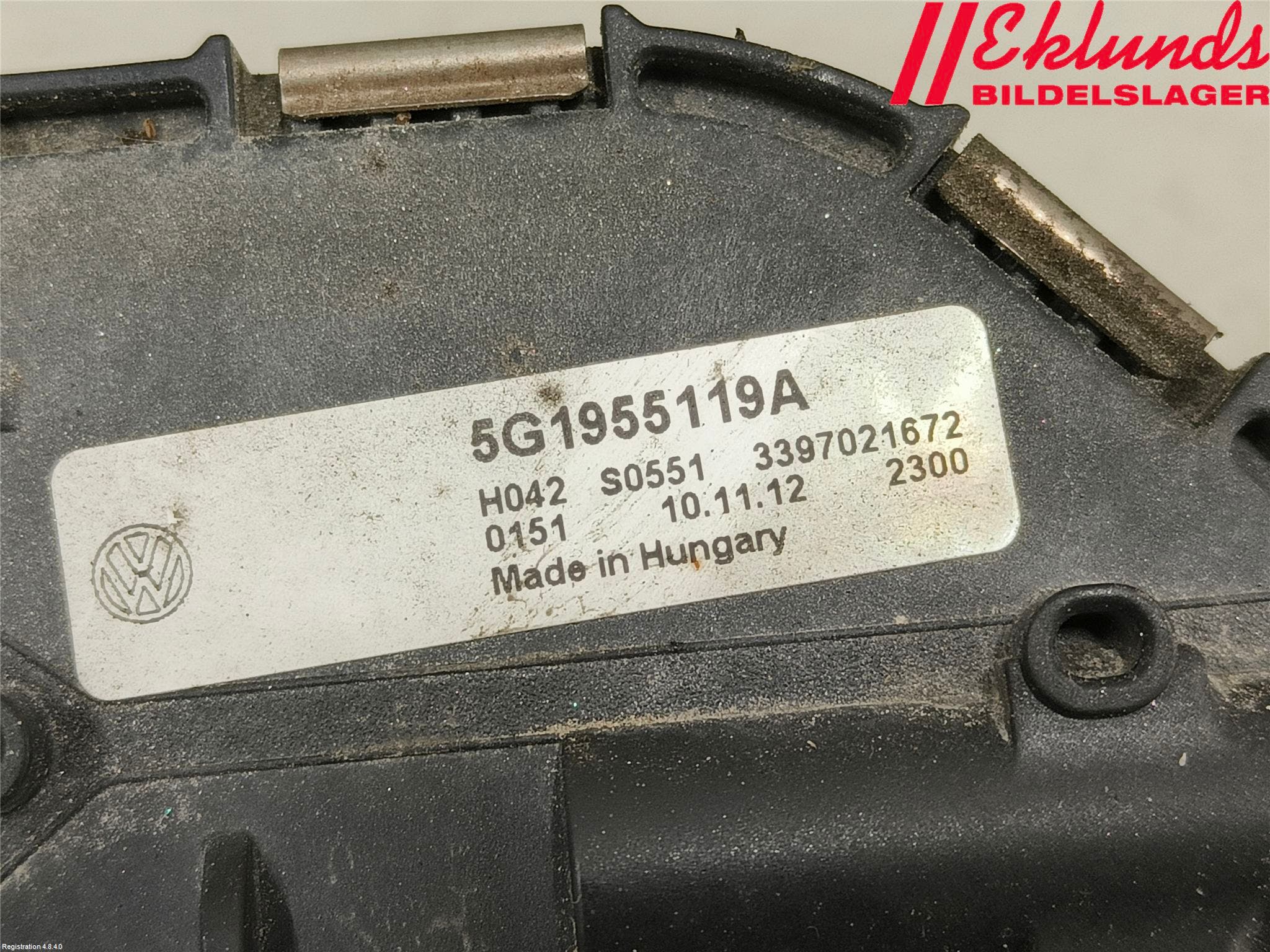 Volkswagen VW GOLF / E-GOLF VII 13-20 Torkarmotor Vindruta