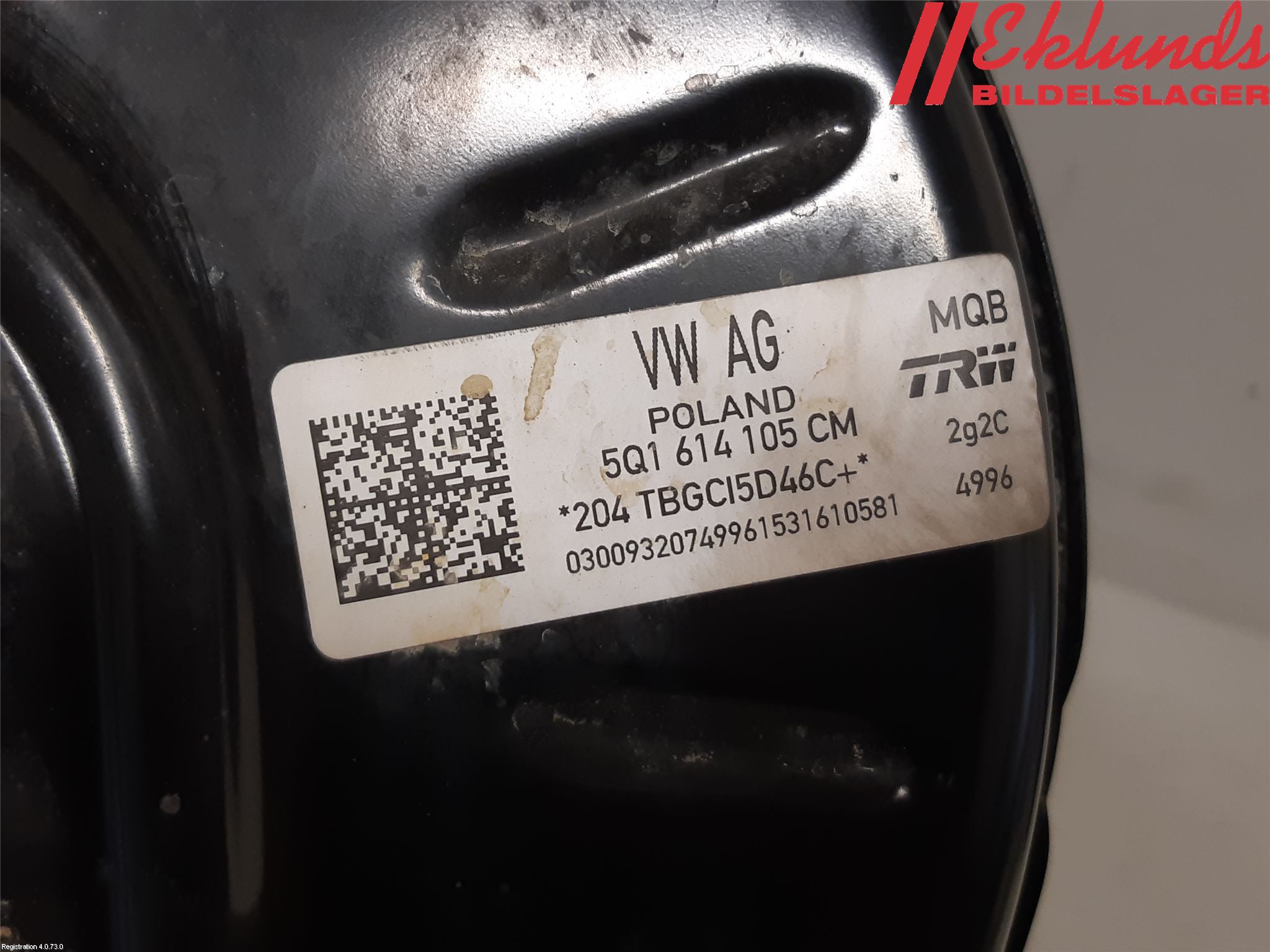 Volkswagen VW GOLF / E-GOLF VII 13-20 Bromsservo