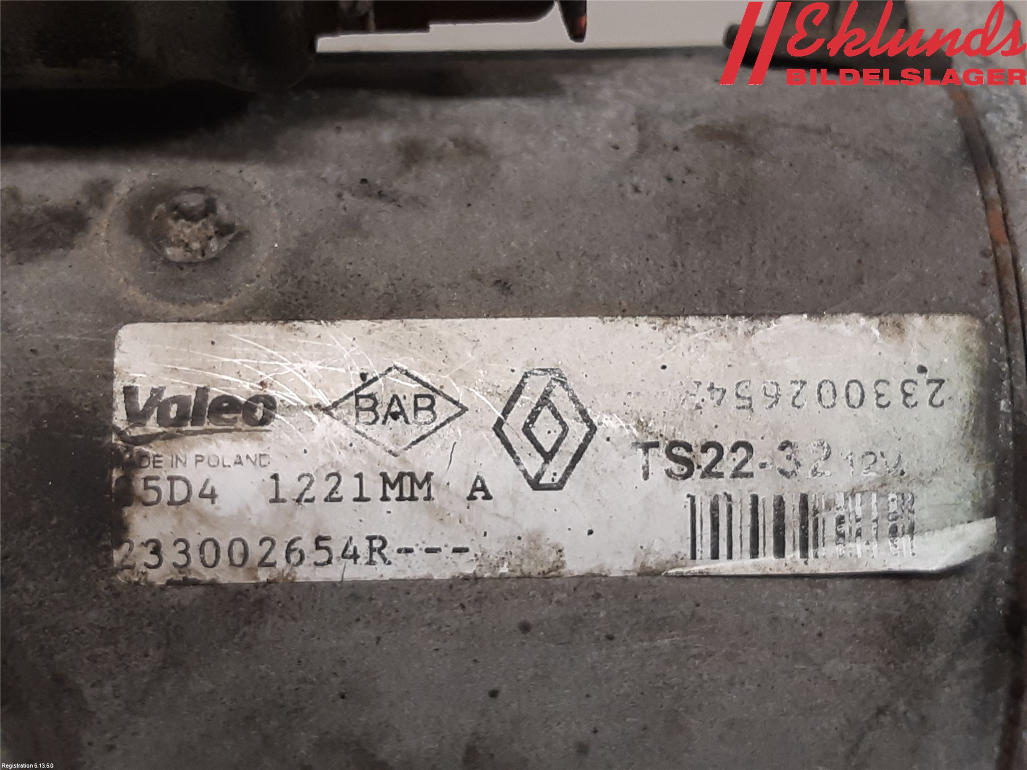 Renault MASTER III  10-14 Startmotor Diesel