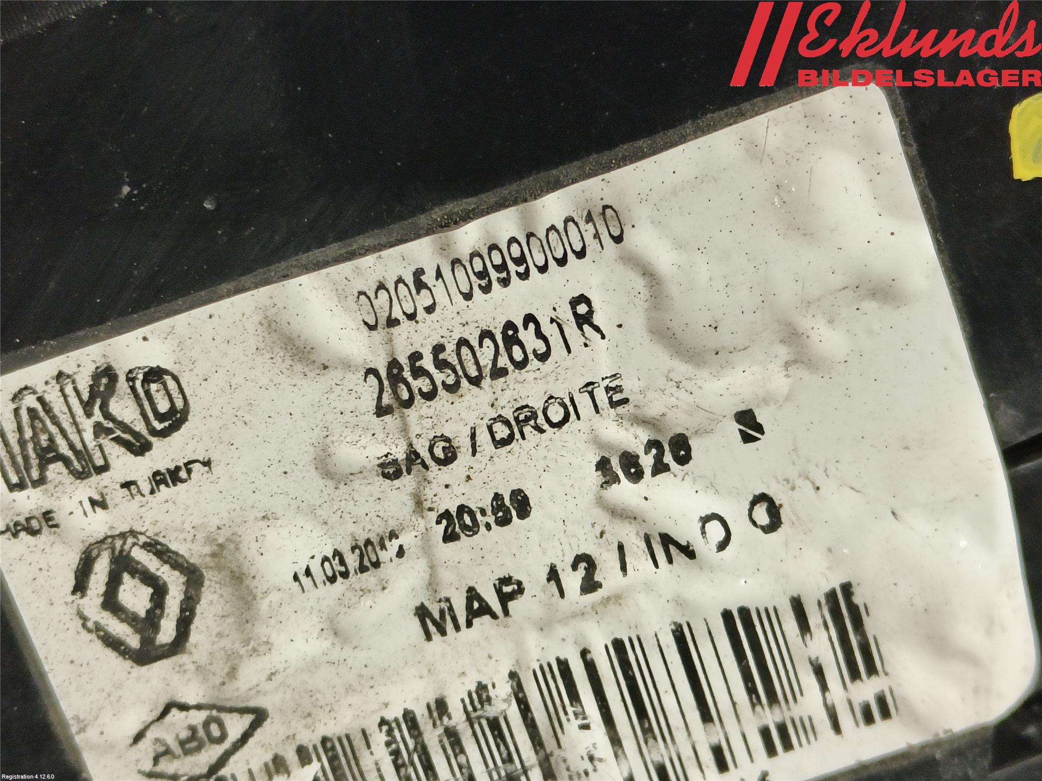 Renault CLIO IV 12-16 Bakljus Höger