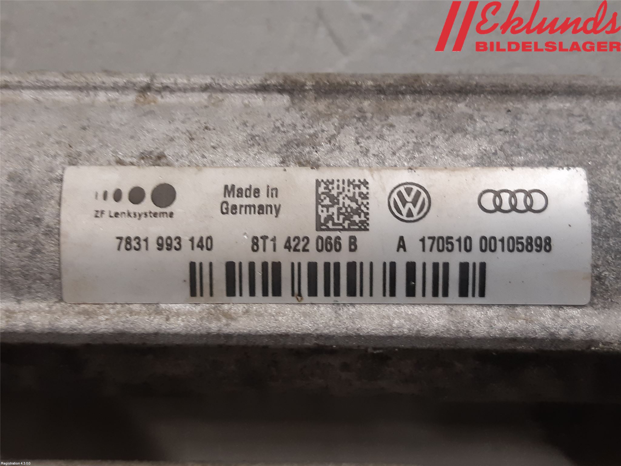Audi A4/S4 08-11 Styrväxel Servo -Snäcka