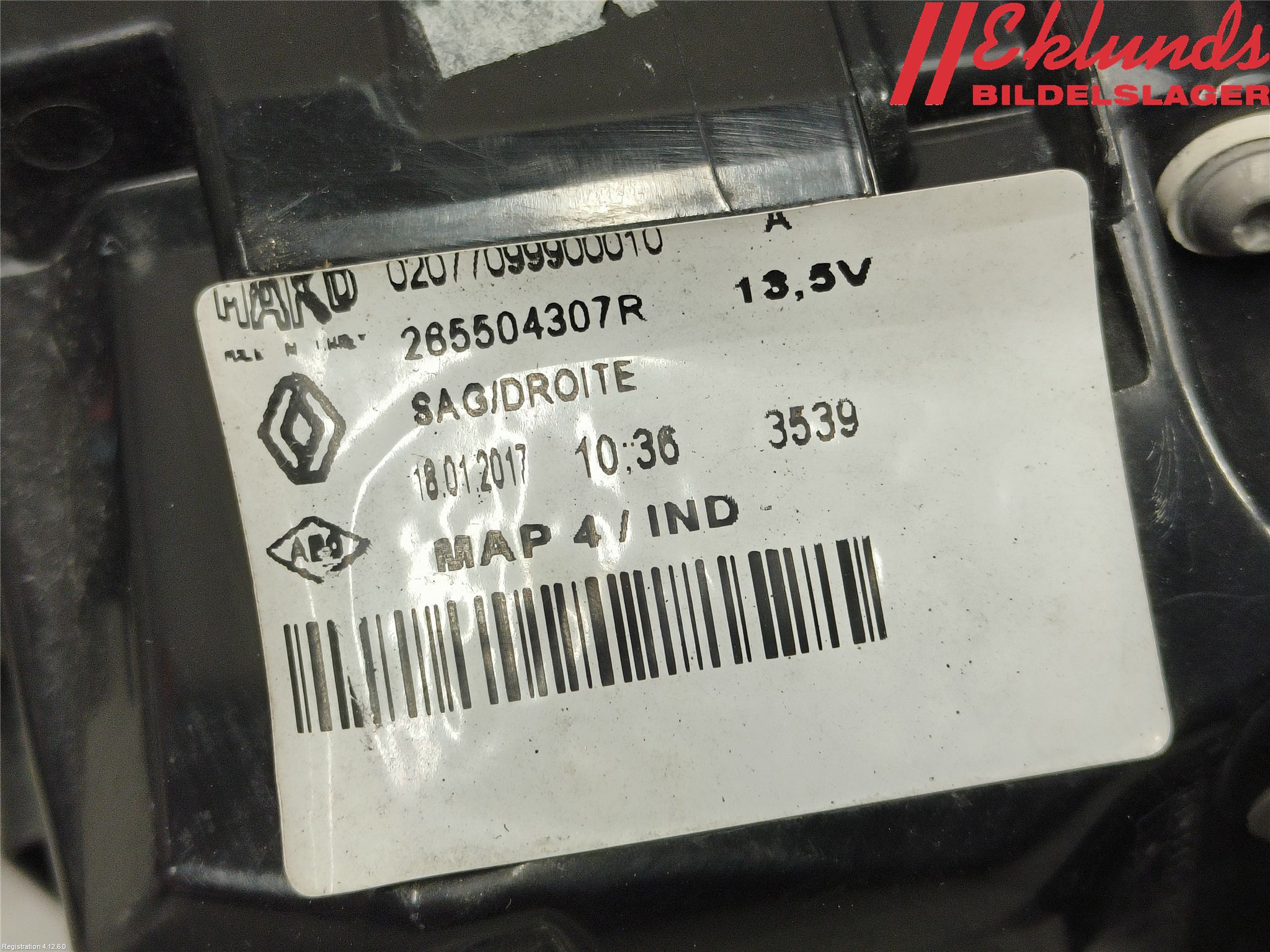 Renault CLIO IV 16-19 Bakljus Höger