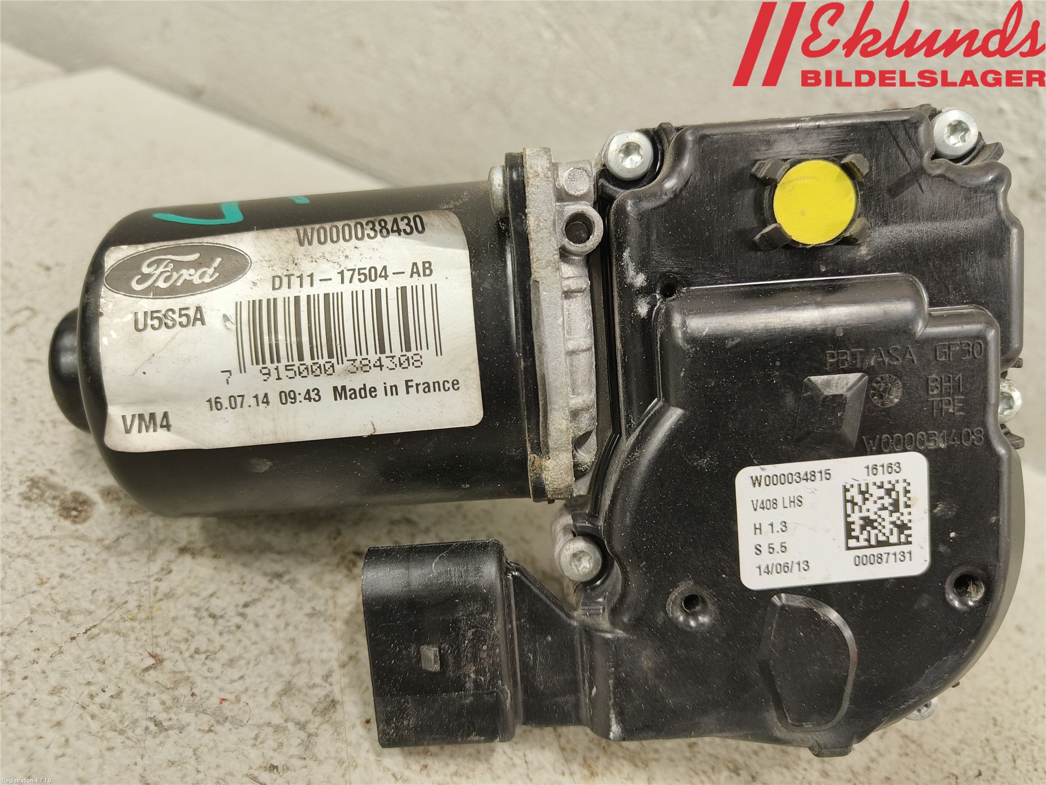Ford TRANSIT/TOURNEO CONNECT 13-22 Torkarmotor Vindruta