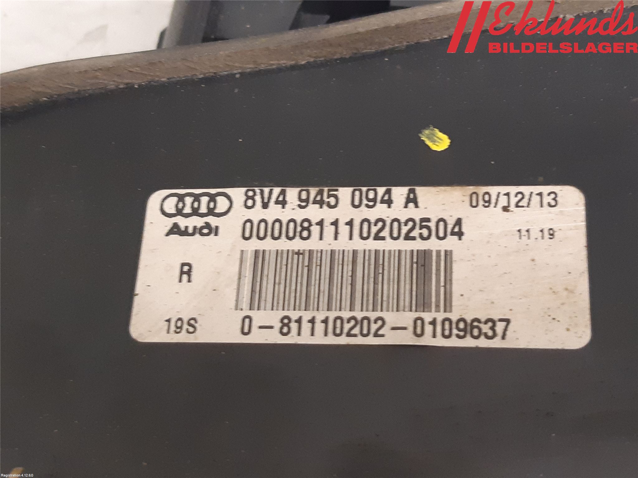 Audi A3/S3 8V 13-20 Bakljus Lucka Hö