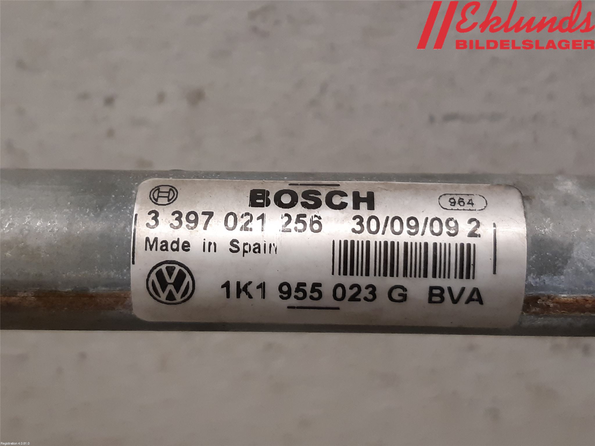 Volkswagen VW GOLF VI 09-13 Torkarmekanism Vindruta