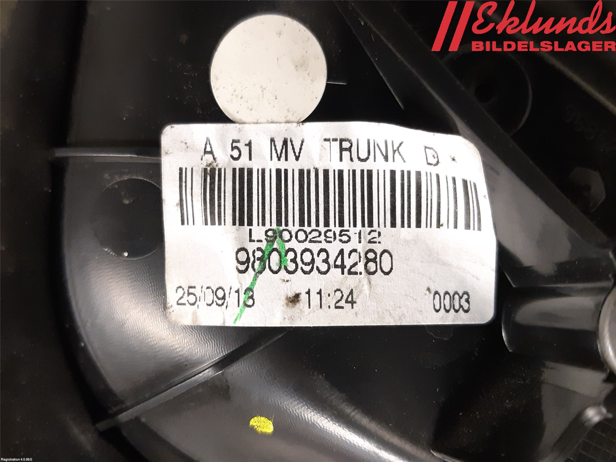 Citroen C3 10-17 Bakljus Lucka Hö