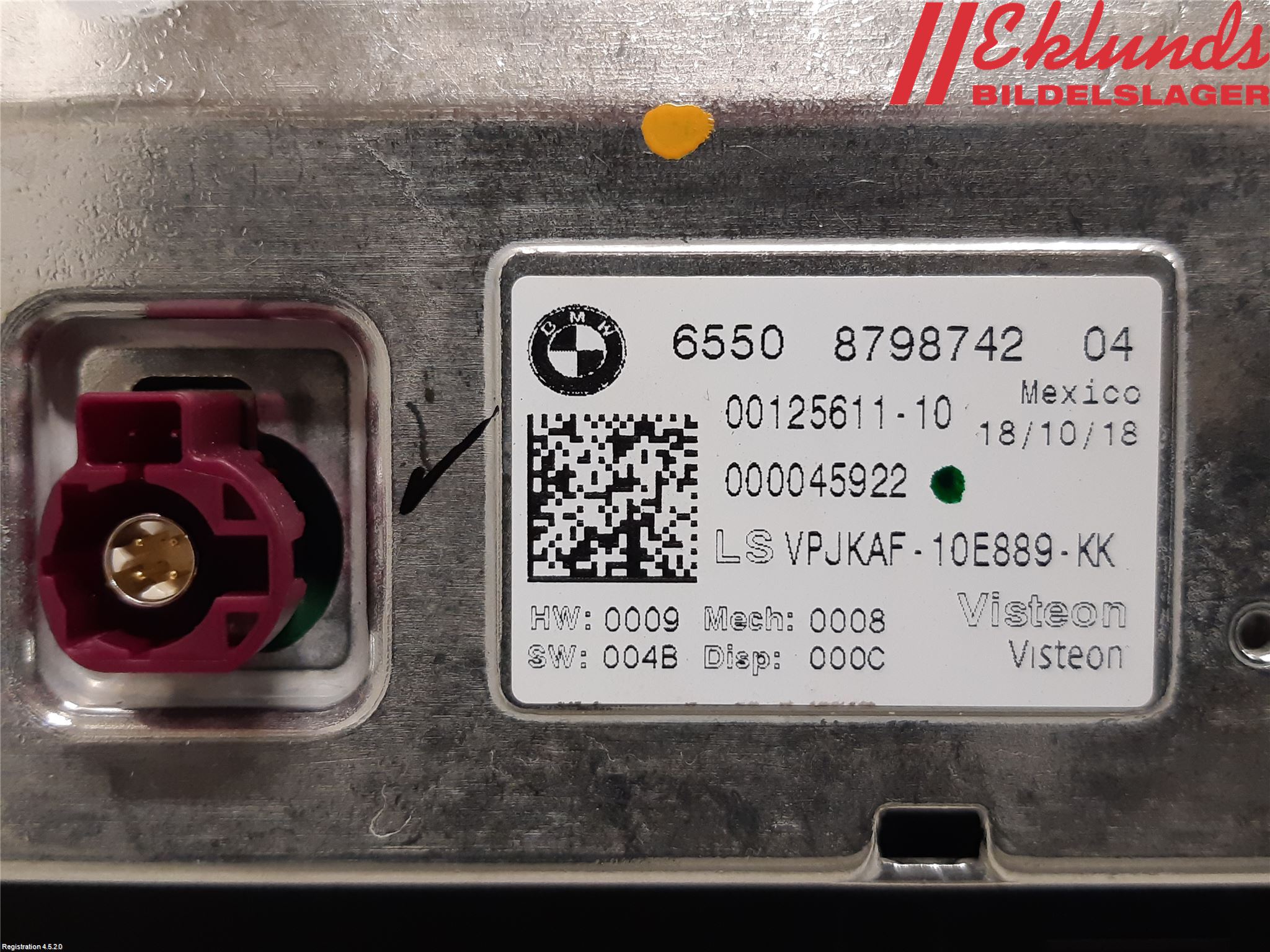 BMW 3 G20/G21/G80/G81 19- Multifunktionsdisplay