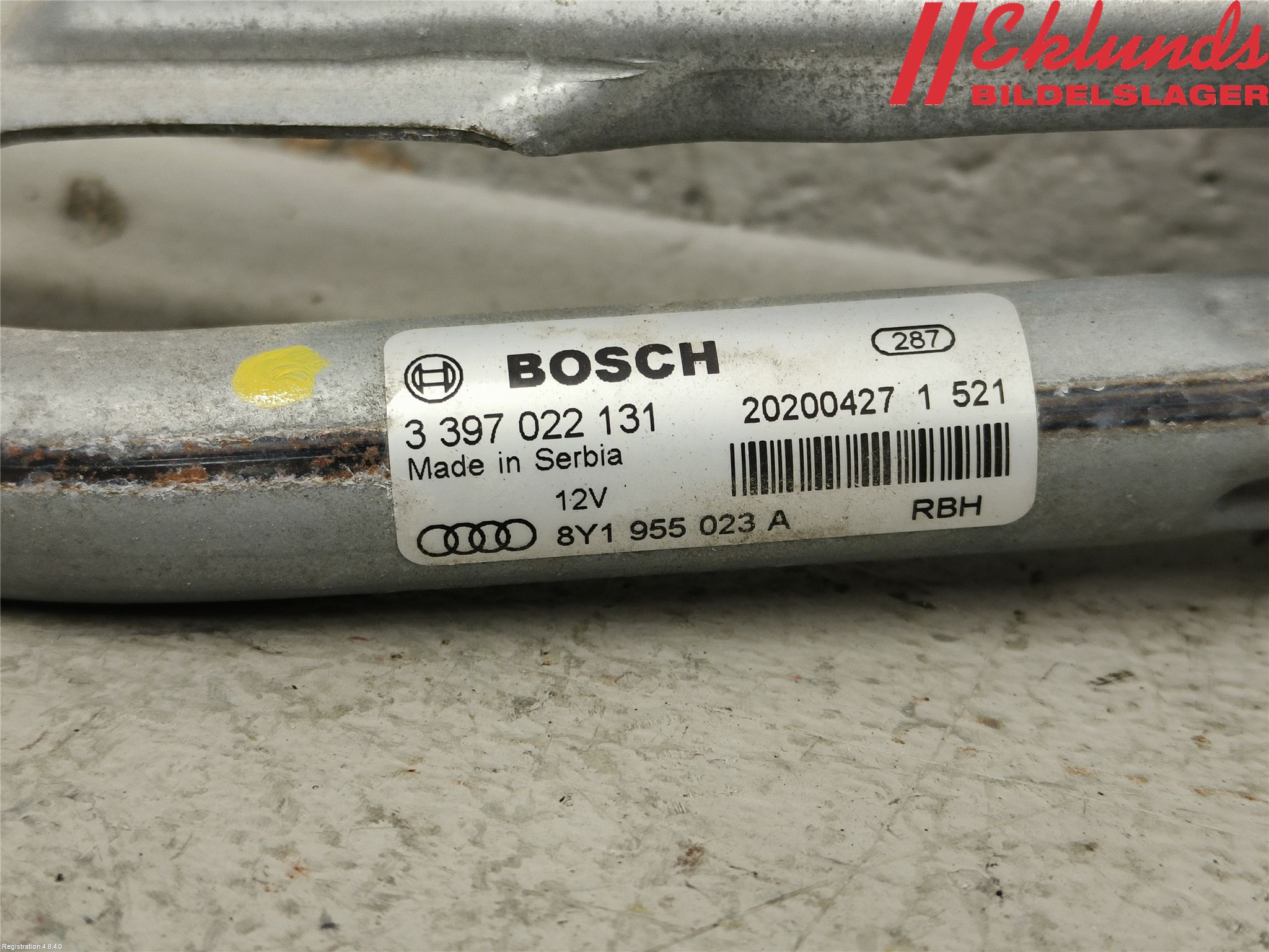 Audi A3/S3 8Y 21- Torkarmekanism Vindruta