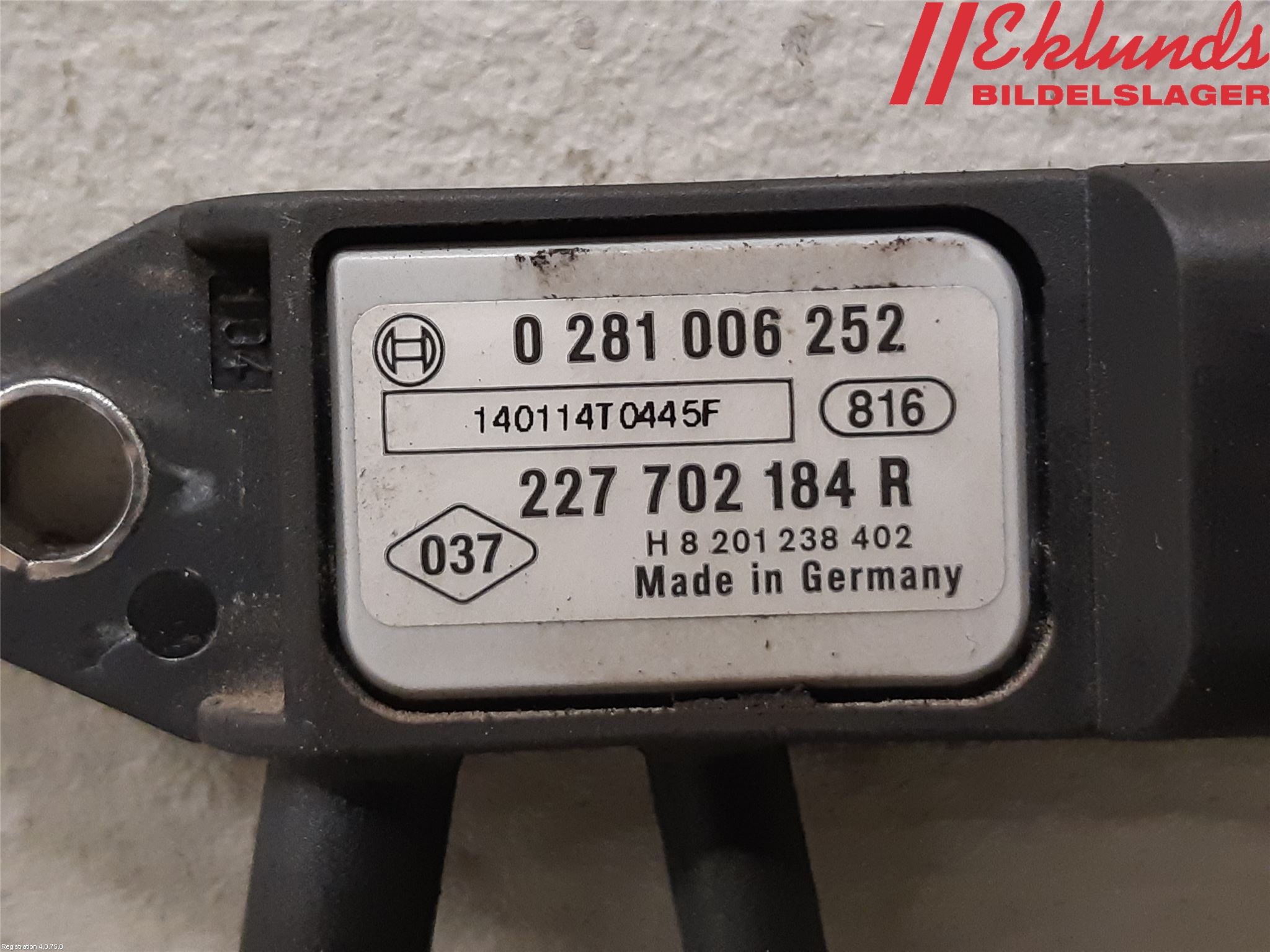 Nissan QASHQAI 14-17 Sensor Avgas