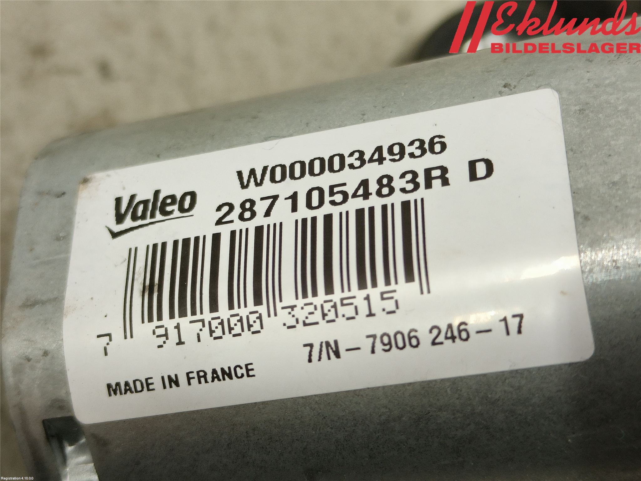 Renault ZOE/E-TECH 13- Torkarmotor Baklucka
