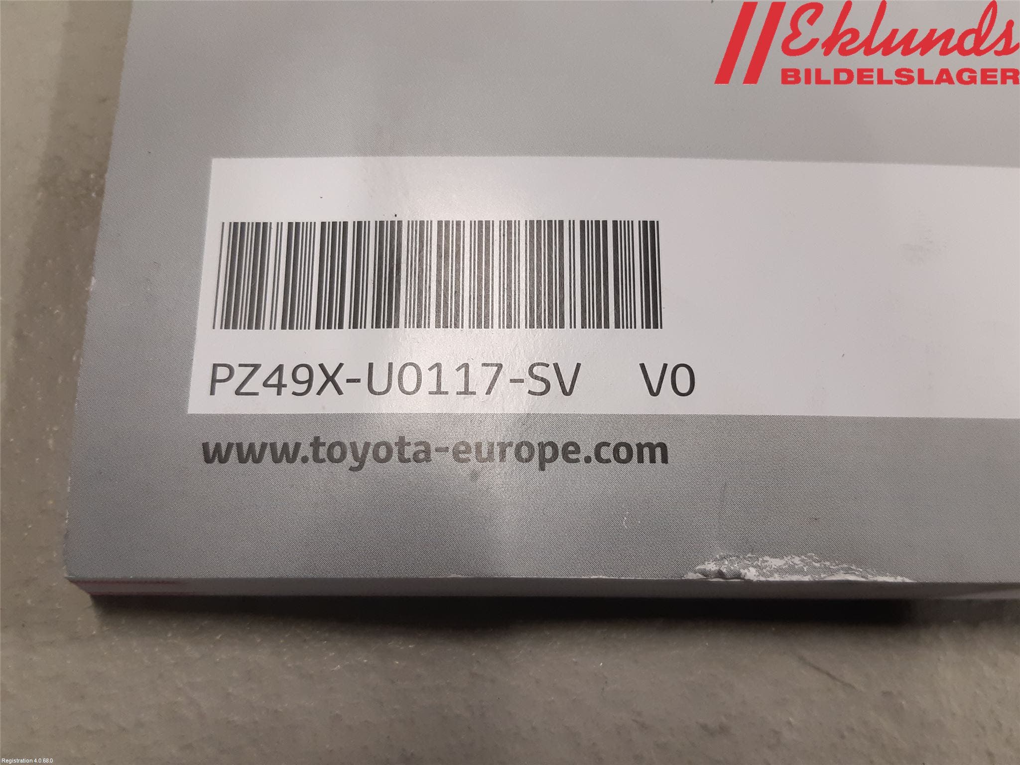 Toyota COROLLA 19- Instruktionsbok