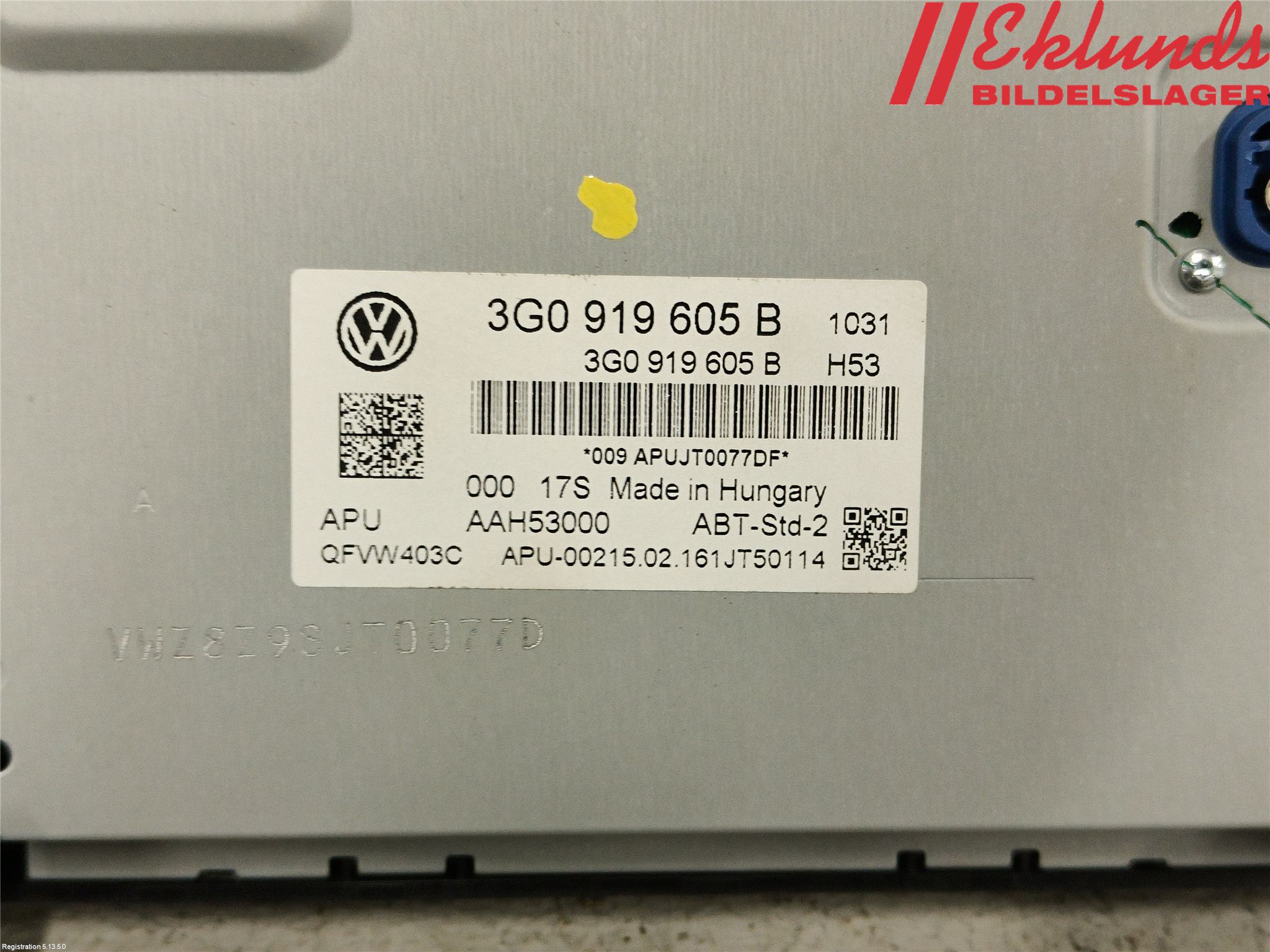 Volkswagen VW PASSAT 15-19 Multifunktionsdisplay