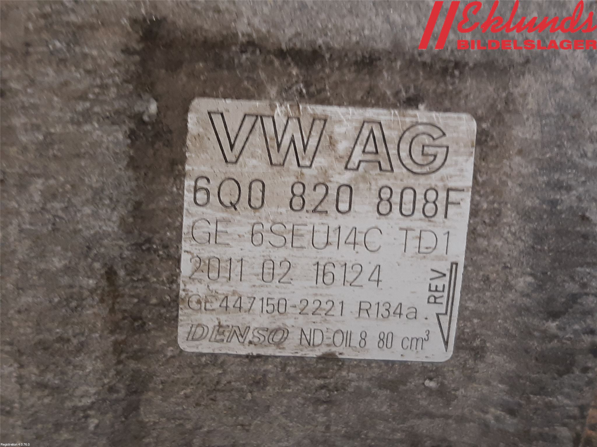 Volkswagen VW POLO 10-17 Ac Kompressor