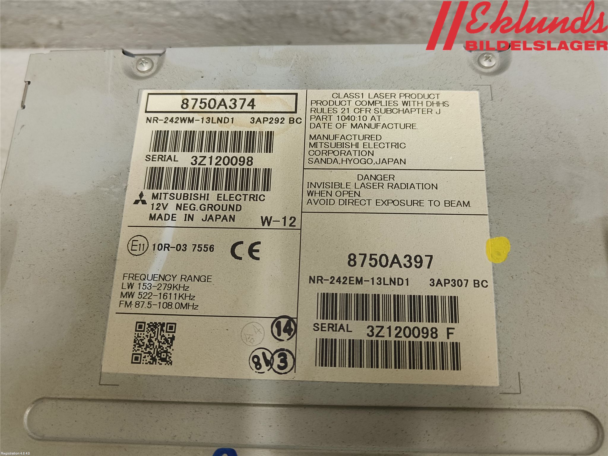 Mitsubishi ASX 10-22 Cd Radio - Multimediapanel